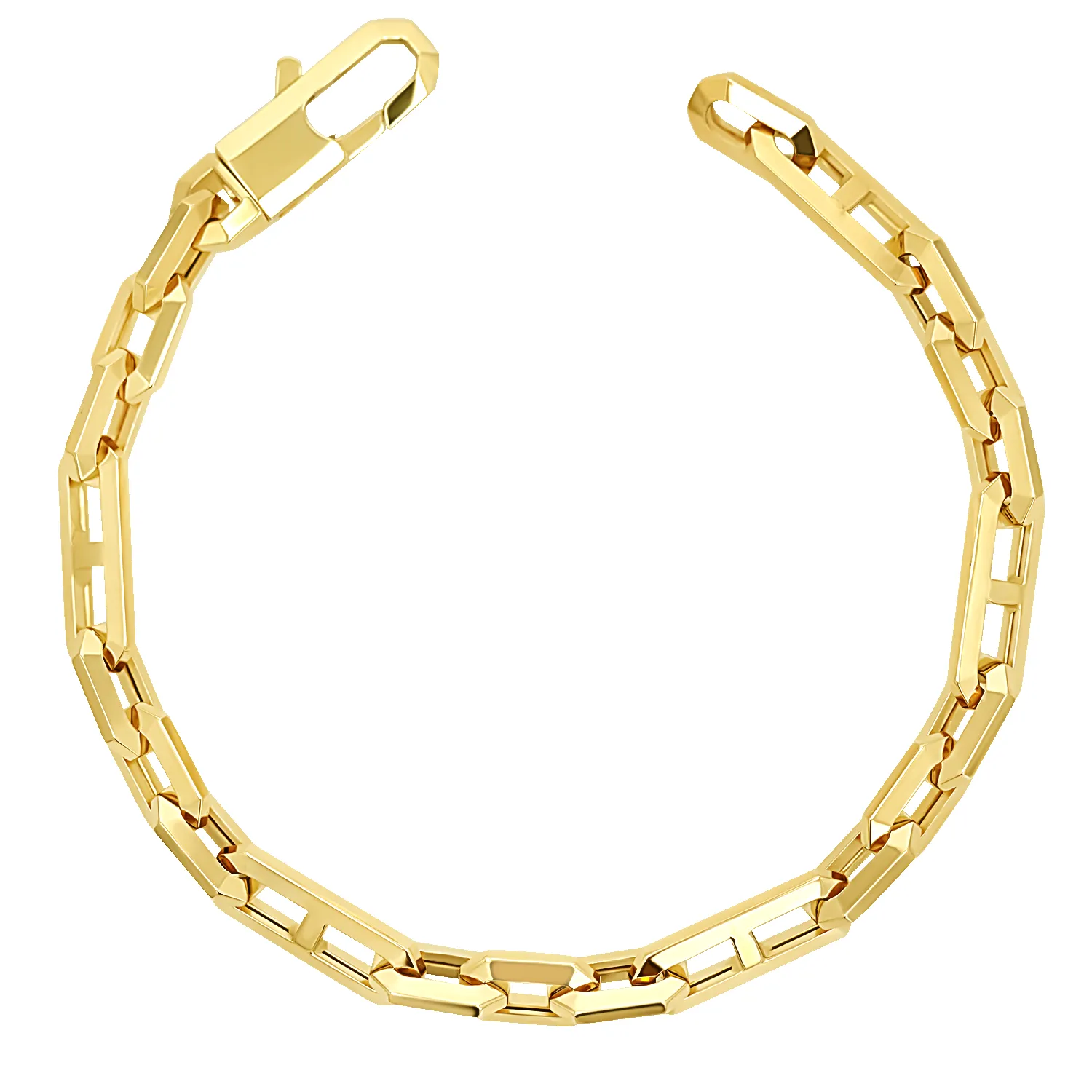 Beveled Link Statement Chain Bracelet sold by Baby Gold