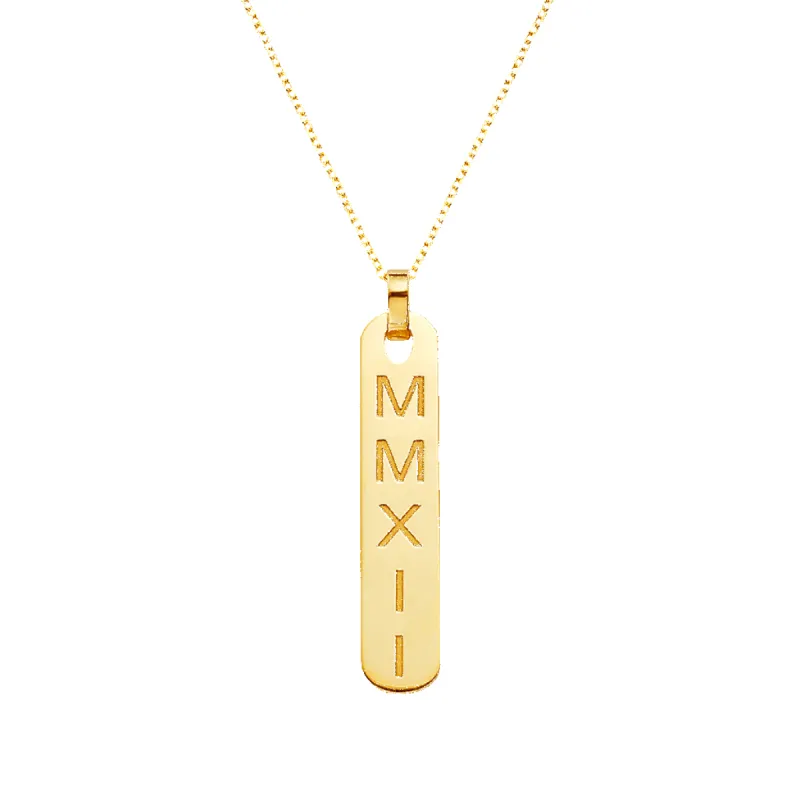 Vertical ID Charm sold by Baby Gold