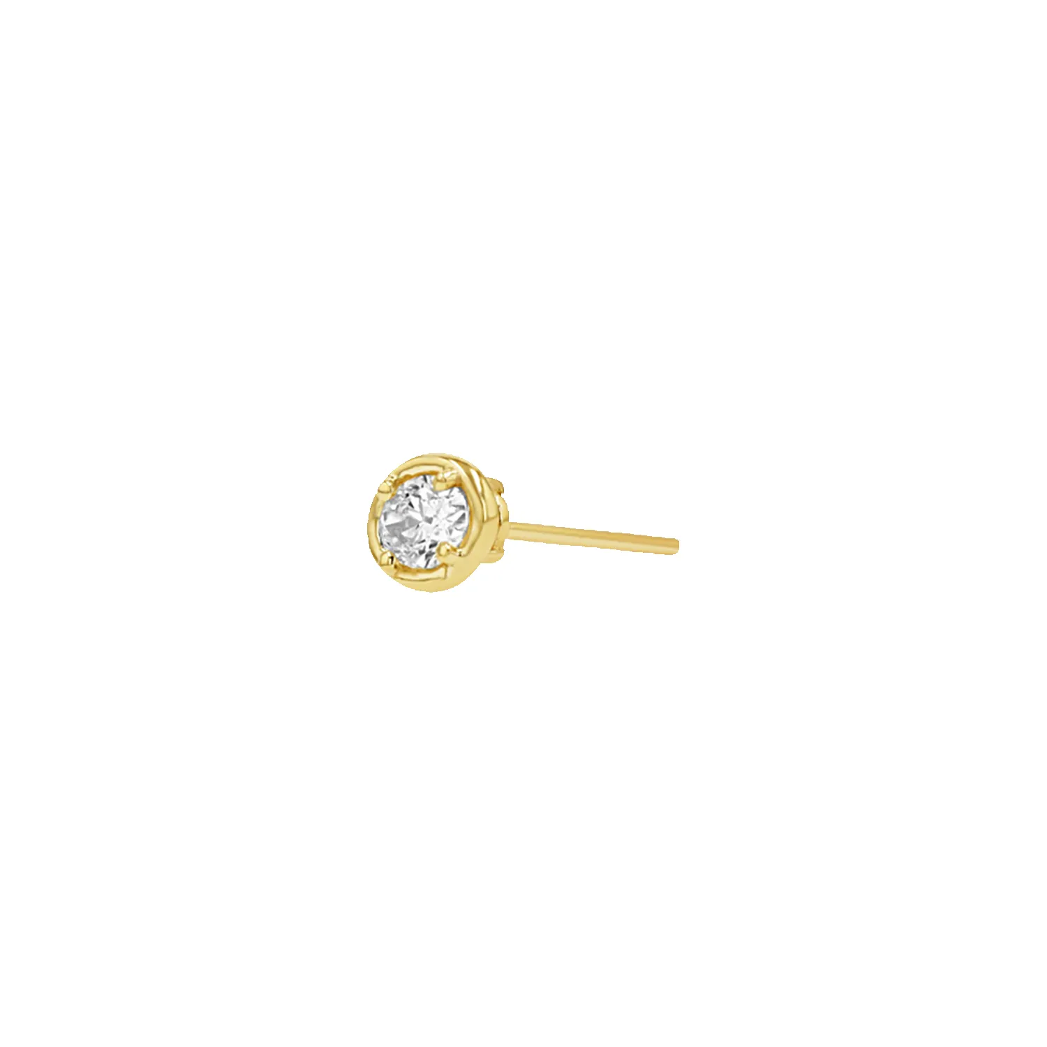 Oval Diamond Stud Earrings sold by Baby Gold product image thumbnail 4