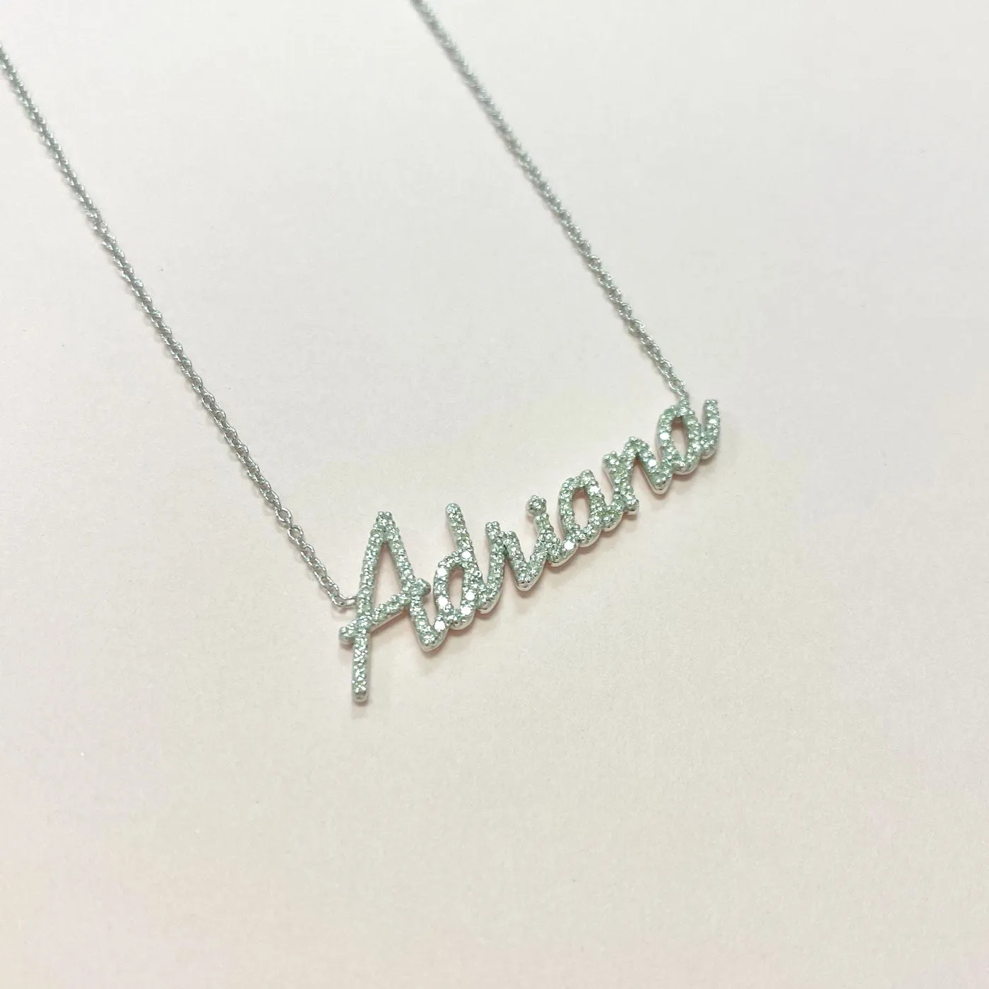 Diamond Custom Script Name Necklace sold by Baby Gold product image thumbnail 4