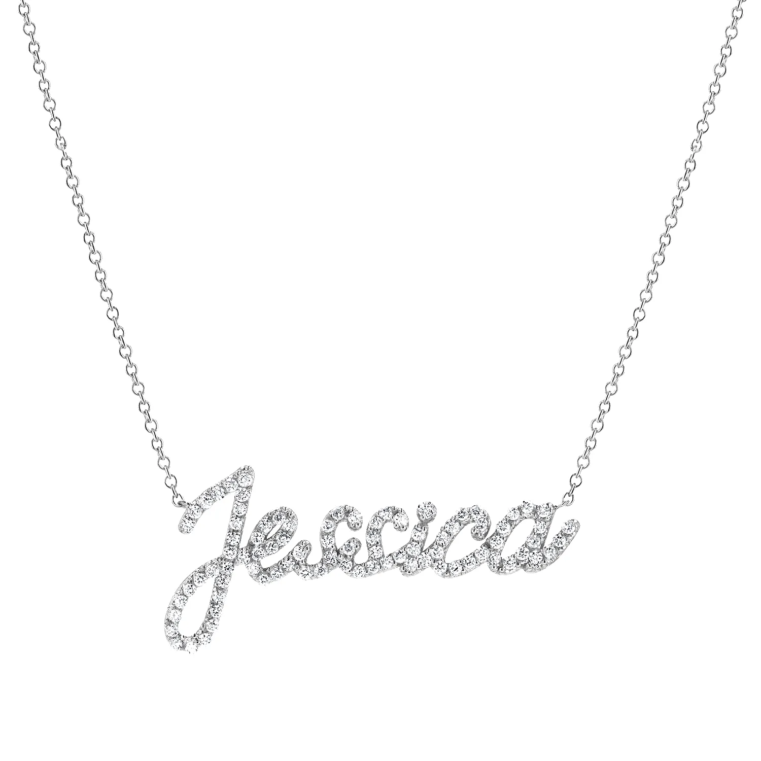 Diamond Custom Script Name Necklace sold by Baby Gold product image thumbnail 2
