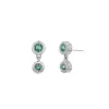 Linked Emerald Duo Studs sold by Baby Gold