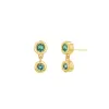 Linked Emerald Duo Studs sold by Baby Gold