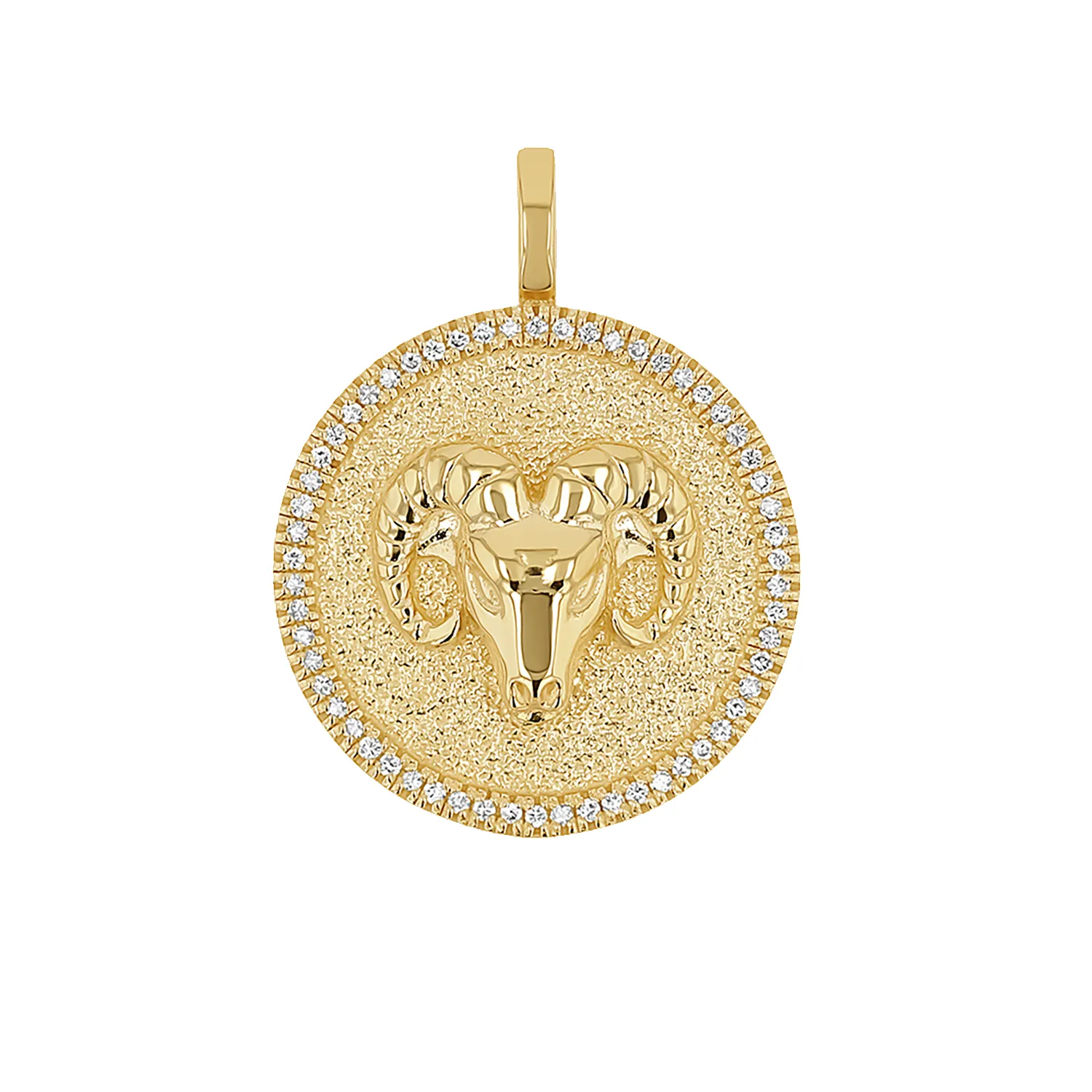 Diamond Zodiac Coin Medallion Charm sold by Baby Gold product image thumbnail 4
