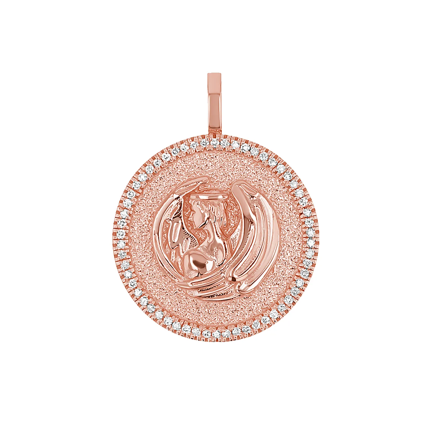 Diamond Zodiac Coin Medallion Charm sold by Baby Gold product image thumbnail 3