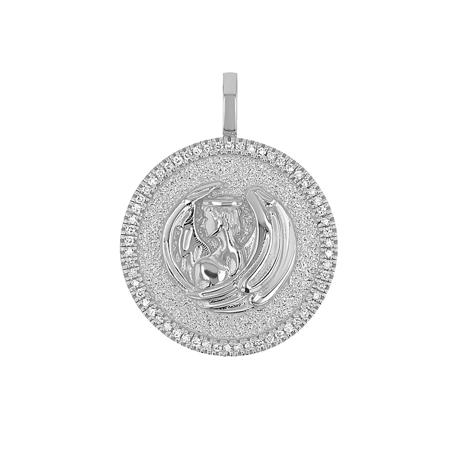 Diamond Zodiac Coin Medallion Charm sold by Baby Gold product image thumbnail 2