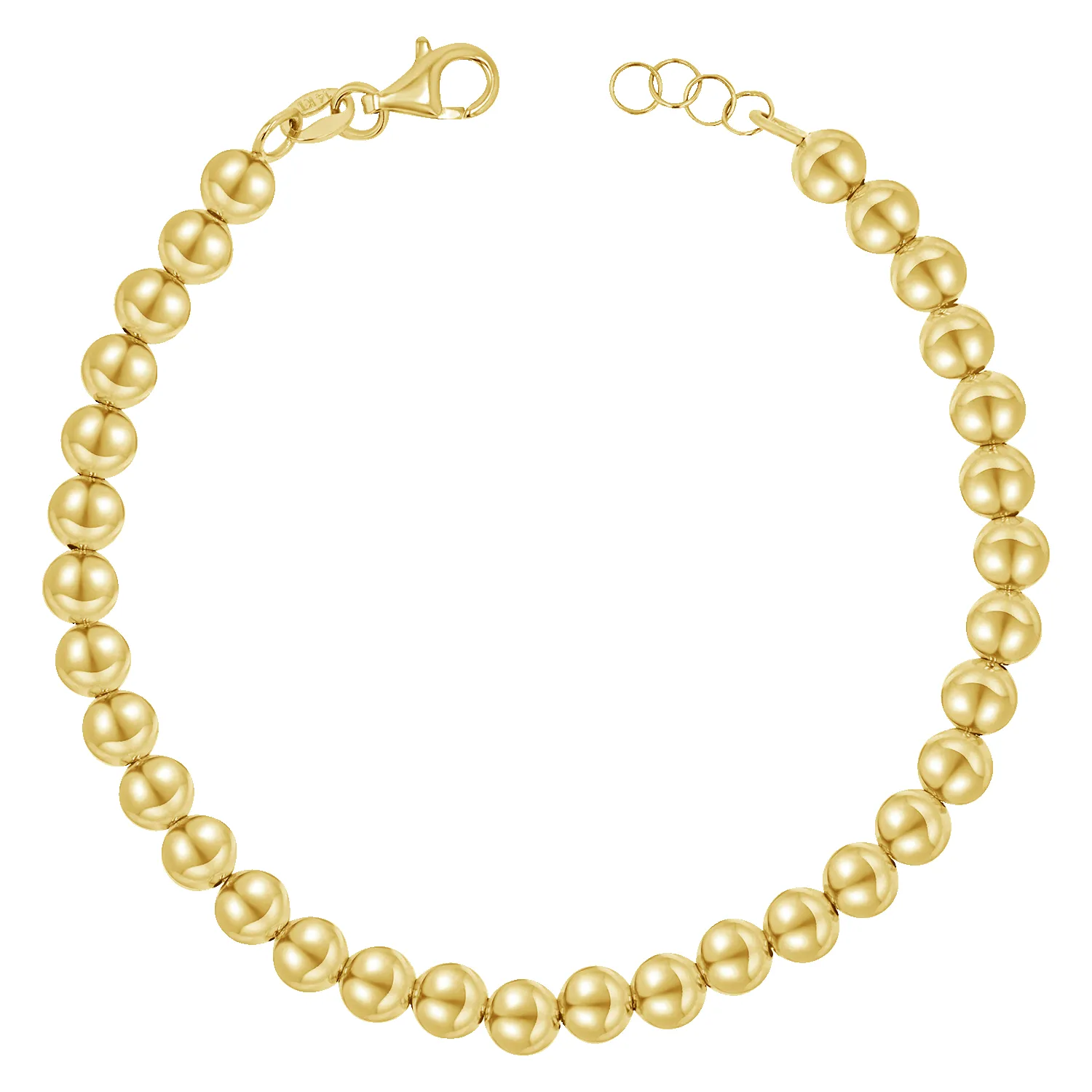 14K Gold 5mm Ball Bead Bracelet sold by Baby Gold