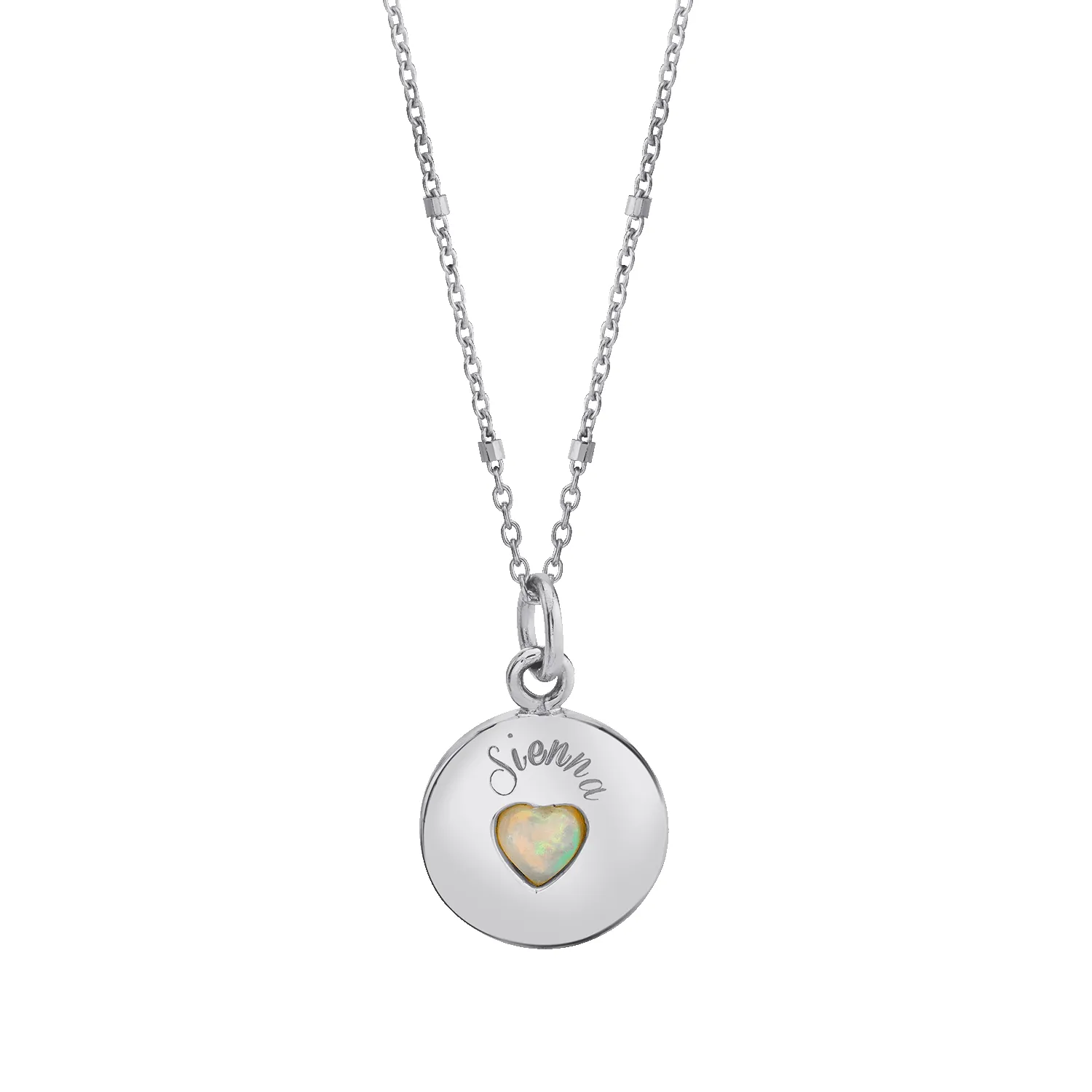 Opal Heart Name Medallion sold by Baby Gold product image thumbnail 2