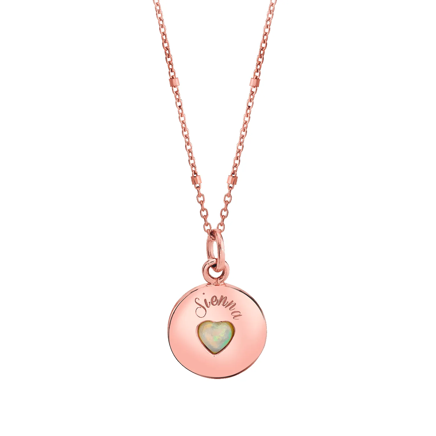 Opal Heart Name Medallion sold by Baby Gold product image thumbnail 3