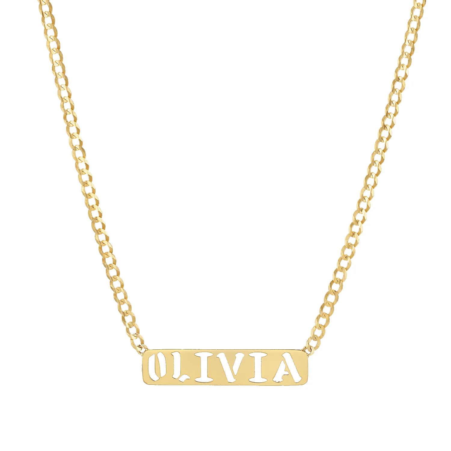 Cuban Link Custom Nameplate Necklace sold by Baby Gold