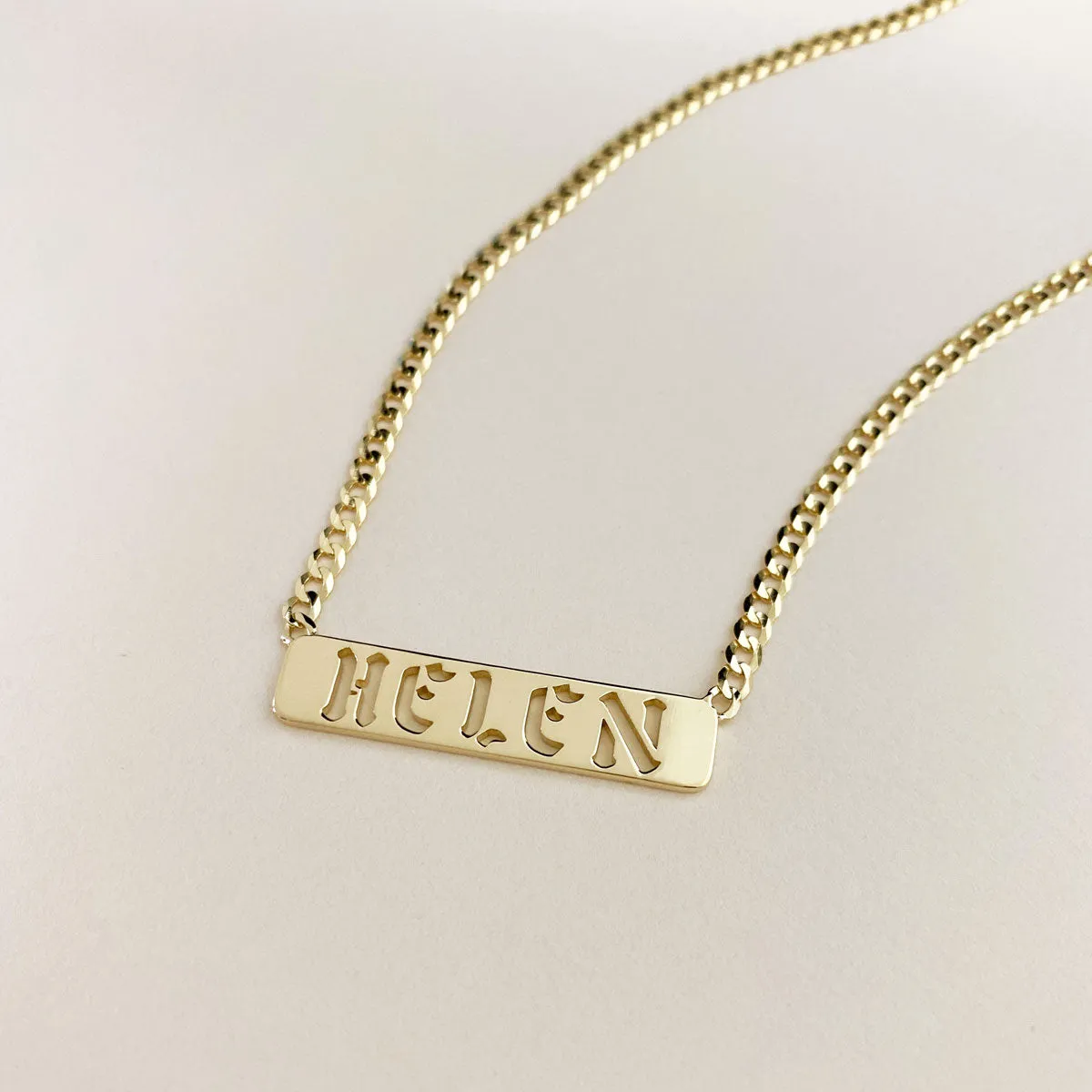 Cuban Link Custom Nameplate Necklace sold by Baby Gold product image thumbnail 5