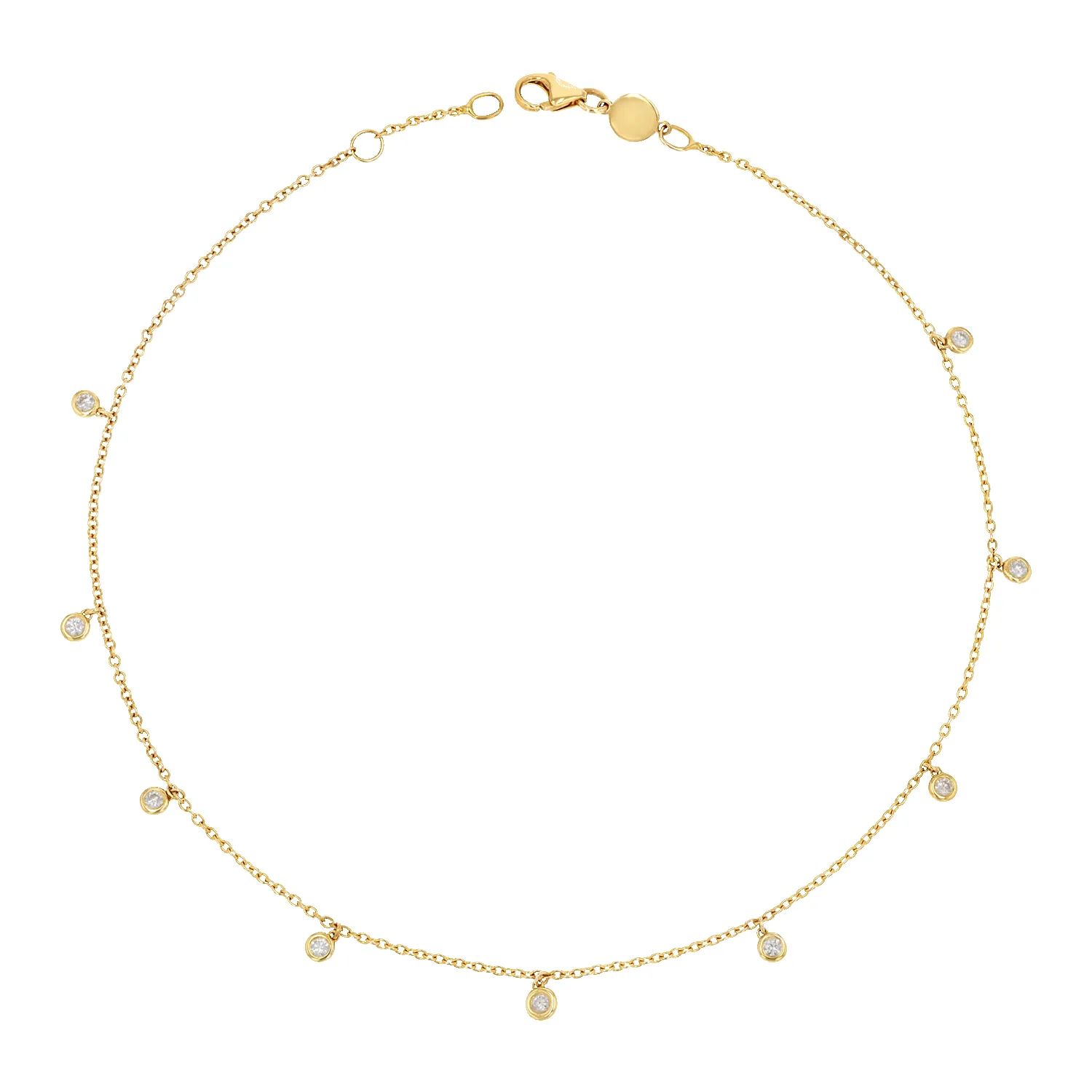 Diamond Drop Anklet sold by Baby Gold