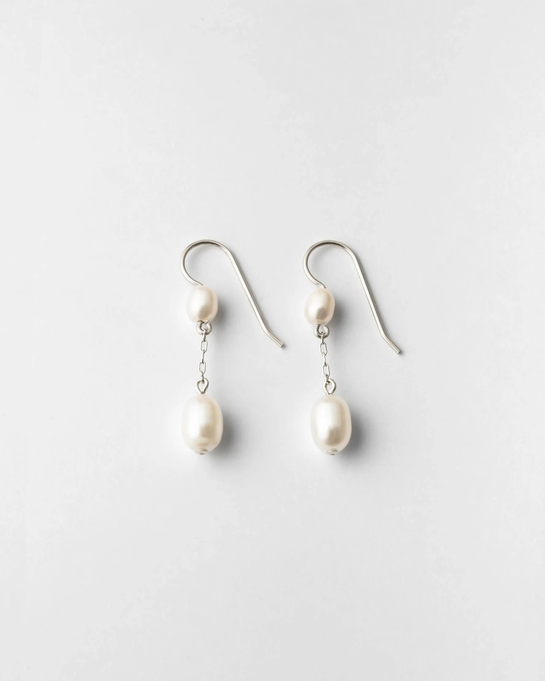 Deux Pearl Drop Earrings sold by GLDN product image thumbnail 2
