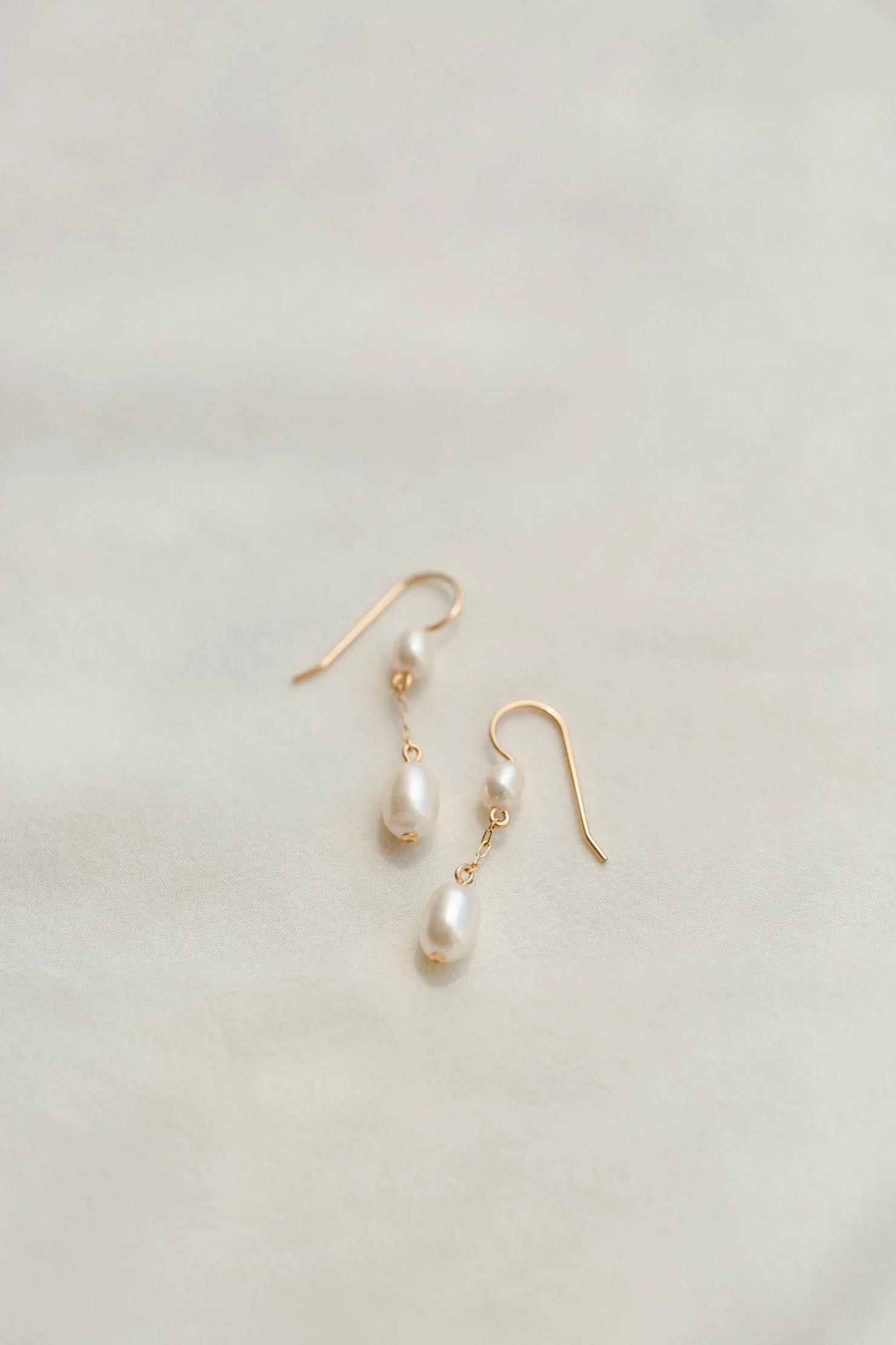 Deux Pearl Drop Earrings sold by GLDN product image thumbnail 4