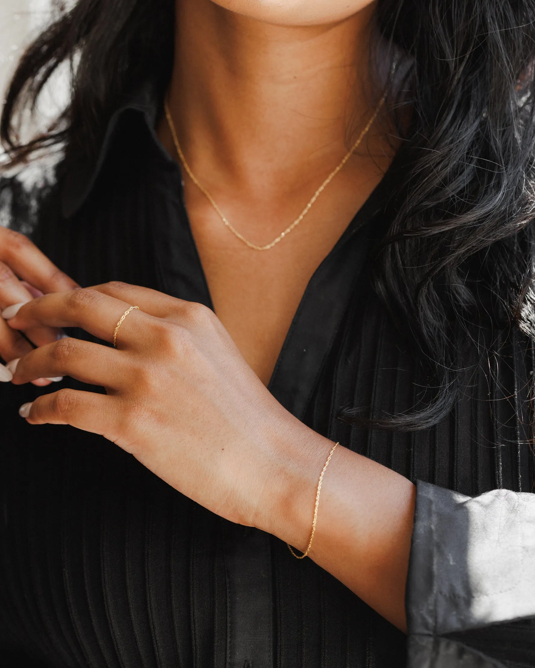 Shimmer Chain Ring sold by GLDN product image thumbnail 4