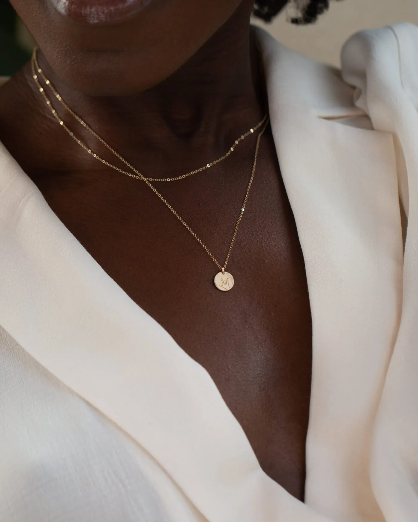 I Love You ASL Necklace sold by GLDN product image thumbnail 5