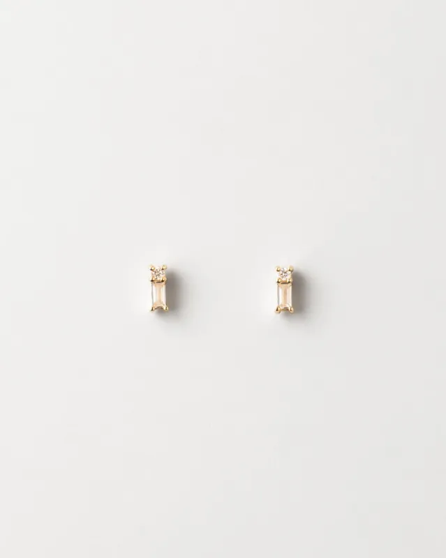 Grace White Sapphire Studs sold by GLDN