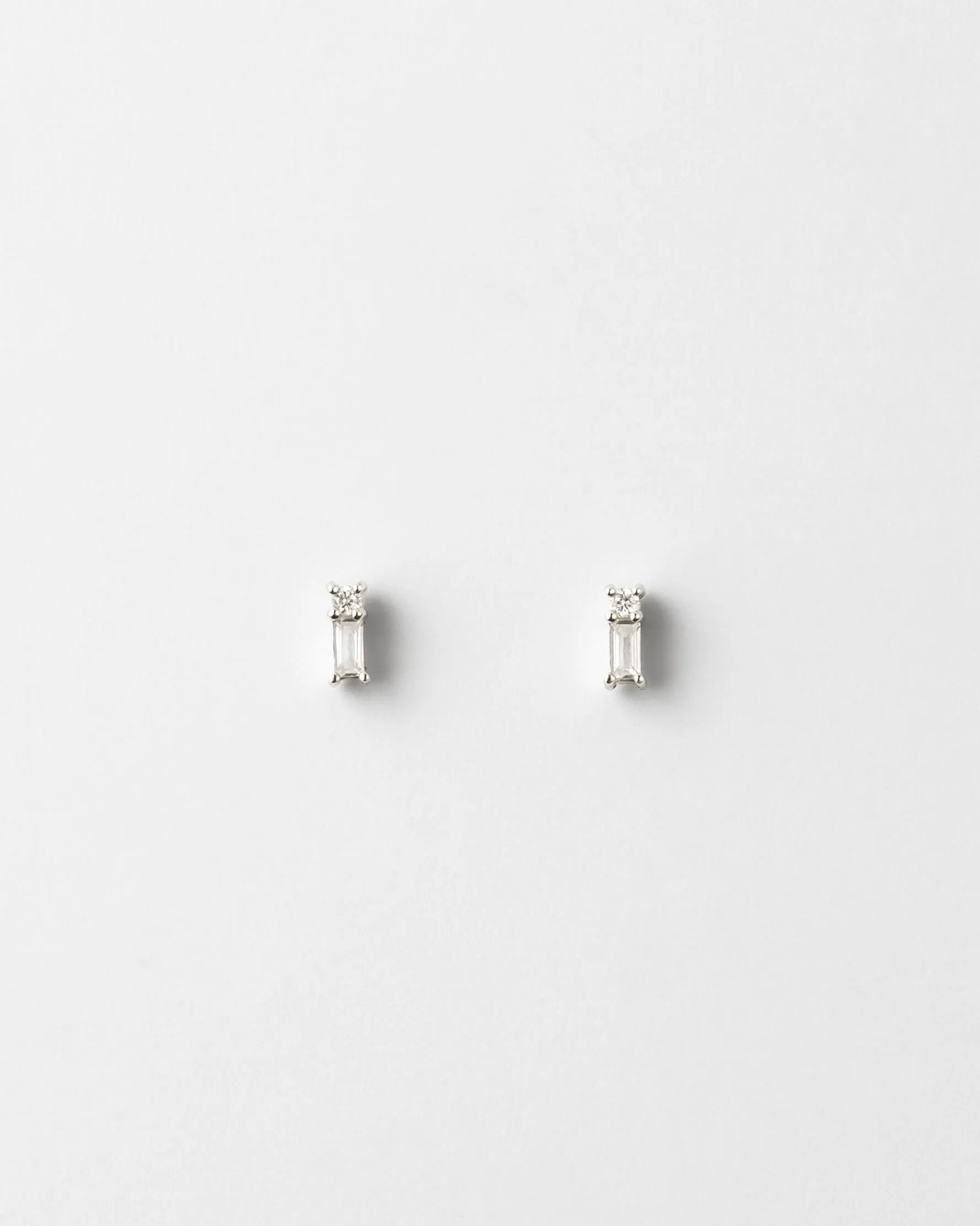 Grace White Sapphire Studs sold by GLDN product image thumbnail 2