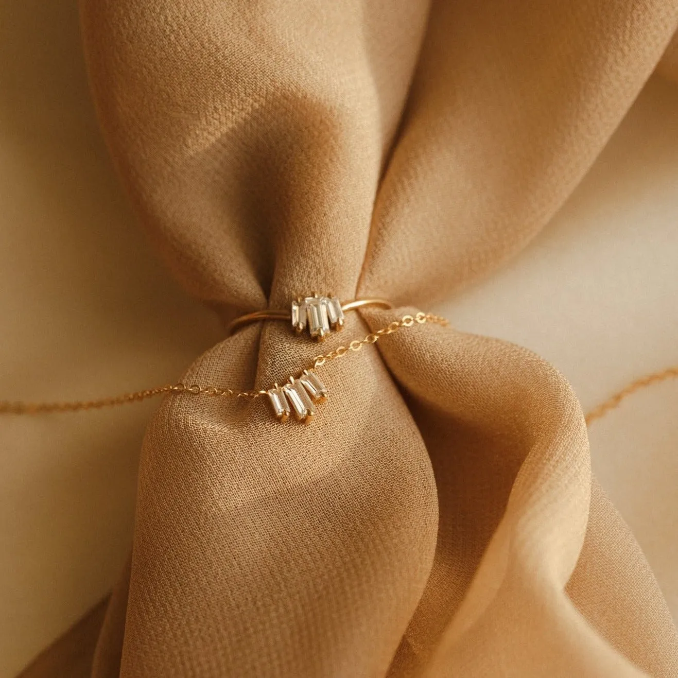 Prisma White Sapphire Ring sold by GLDN product image thumbnail 5