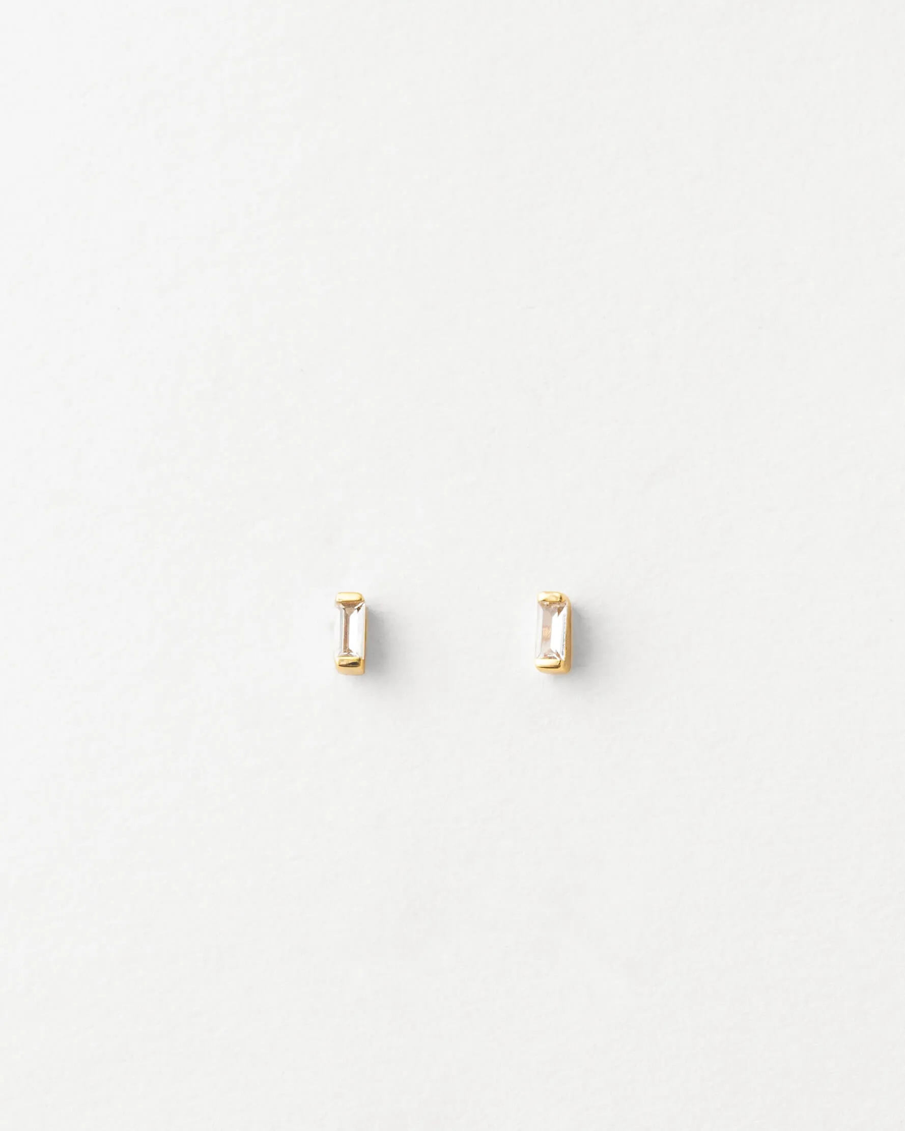 Deco White Sapphire Studs sold by GLDN