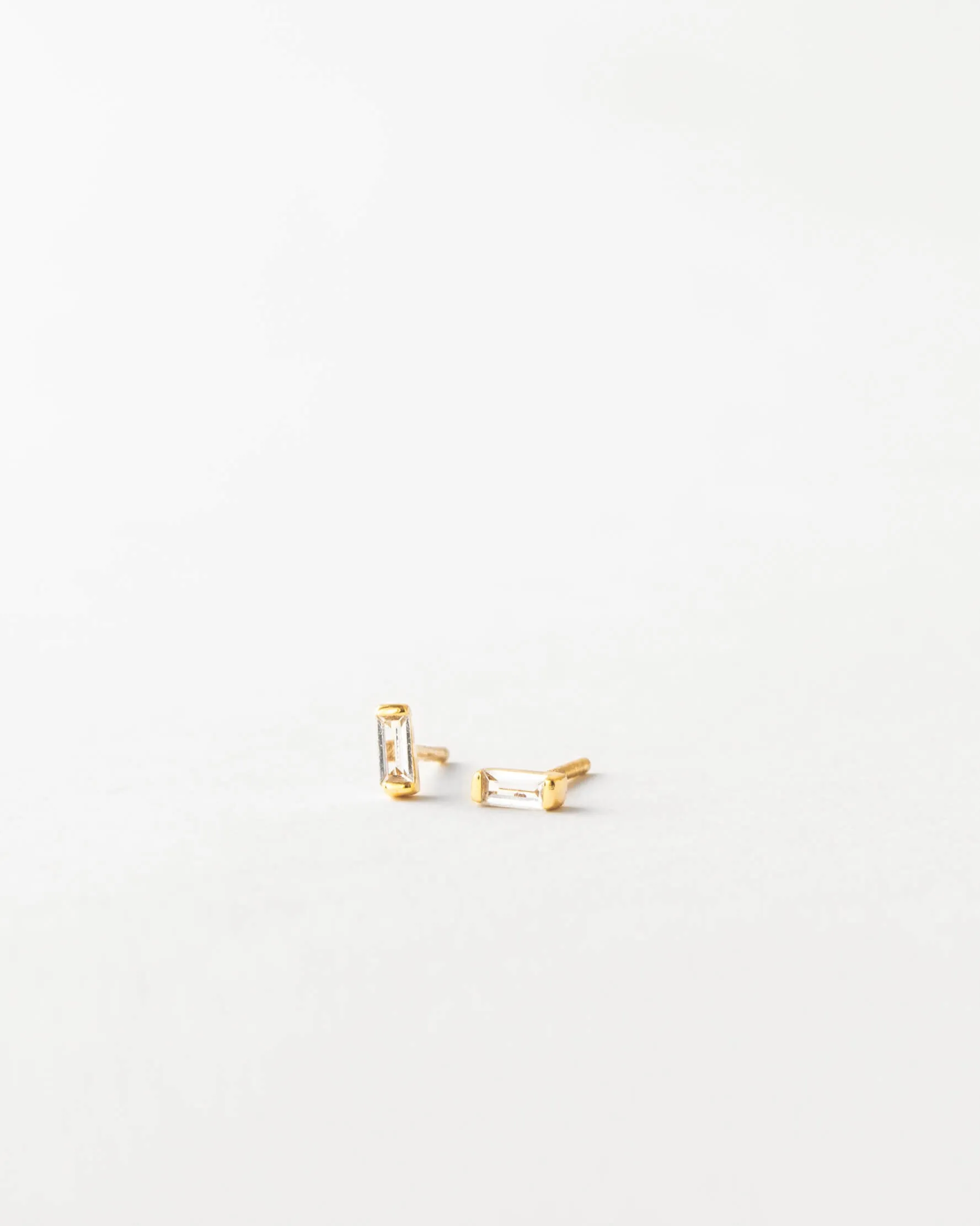Deco White Sapphire Studs sold by GLDN product image thumbnail 5