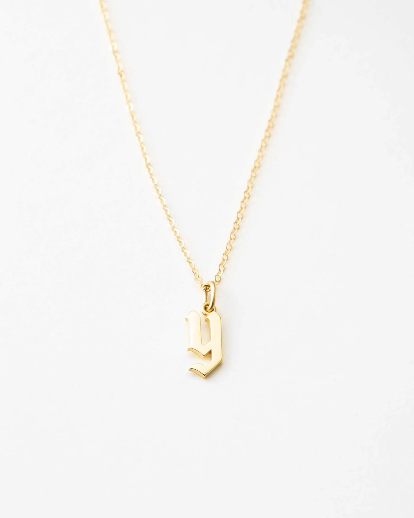 Dainty Gothic Initial Necklace sold by GLDN