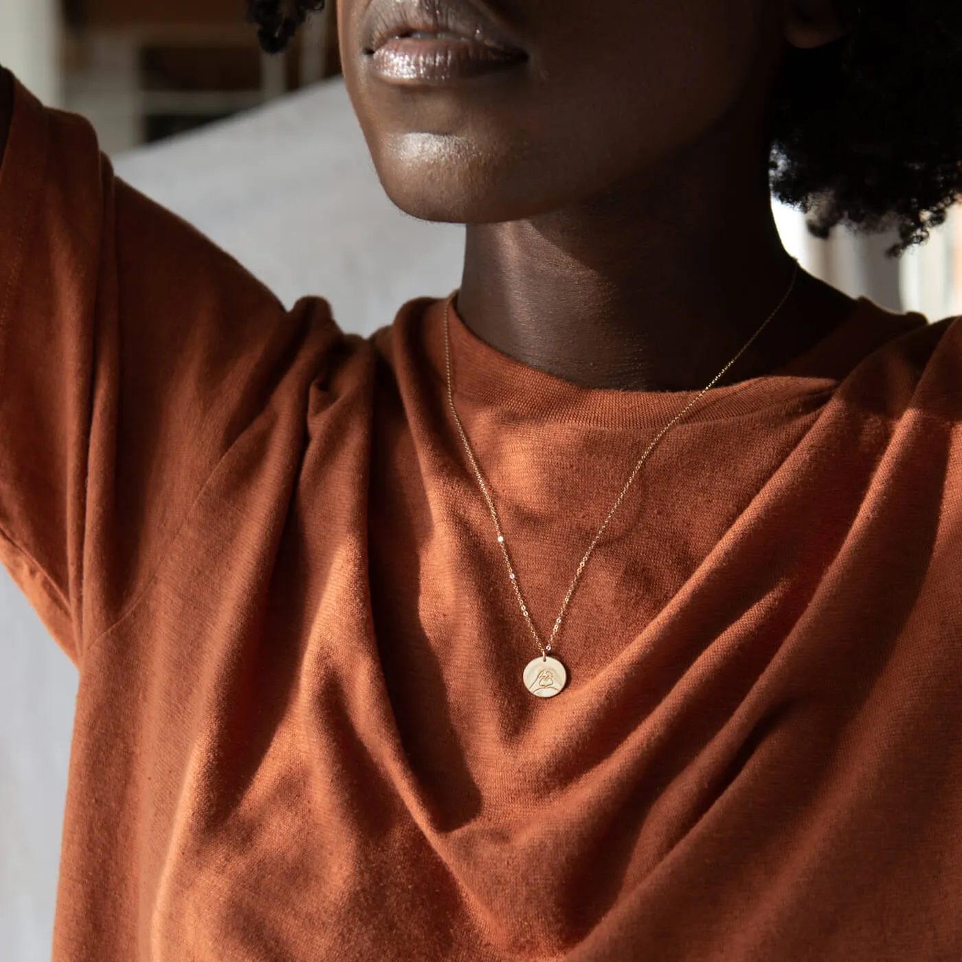 Hand Heart Necklace sold by GLDN product image thumbnail 5