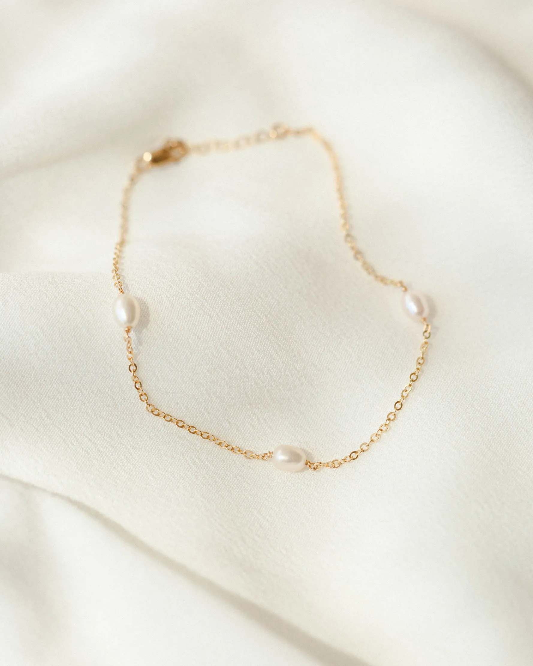 Trinity Pearl Anklet sold by GLDN product image thumbnail 4