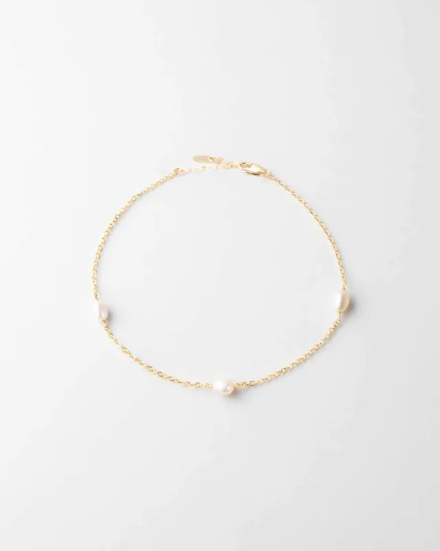 Trinity Pearl Anklet sold by GLDN