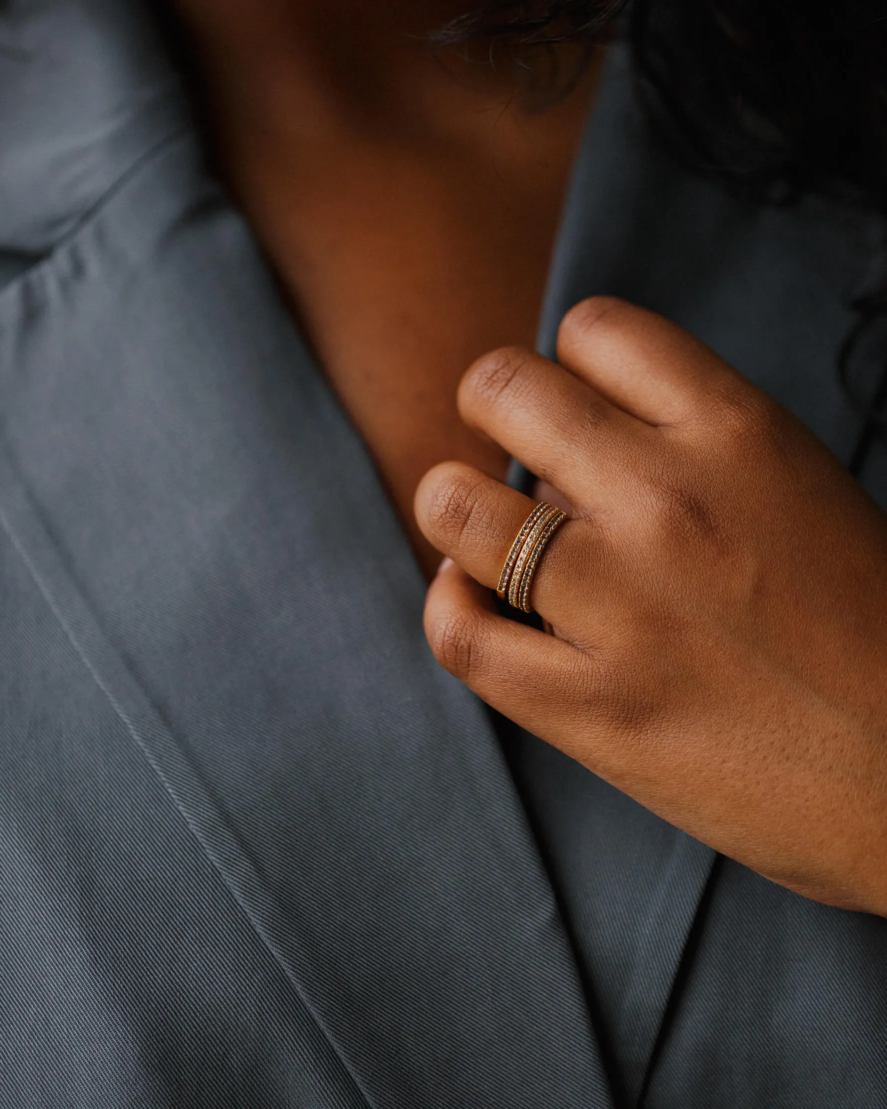 Gold Aura Birthstone Stacking Ring sold by GLDN product image thumbnail 5