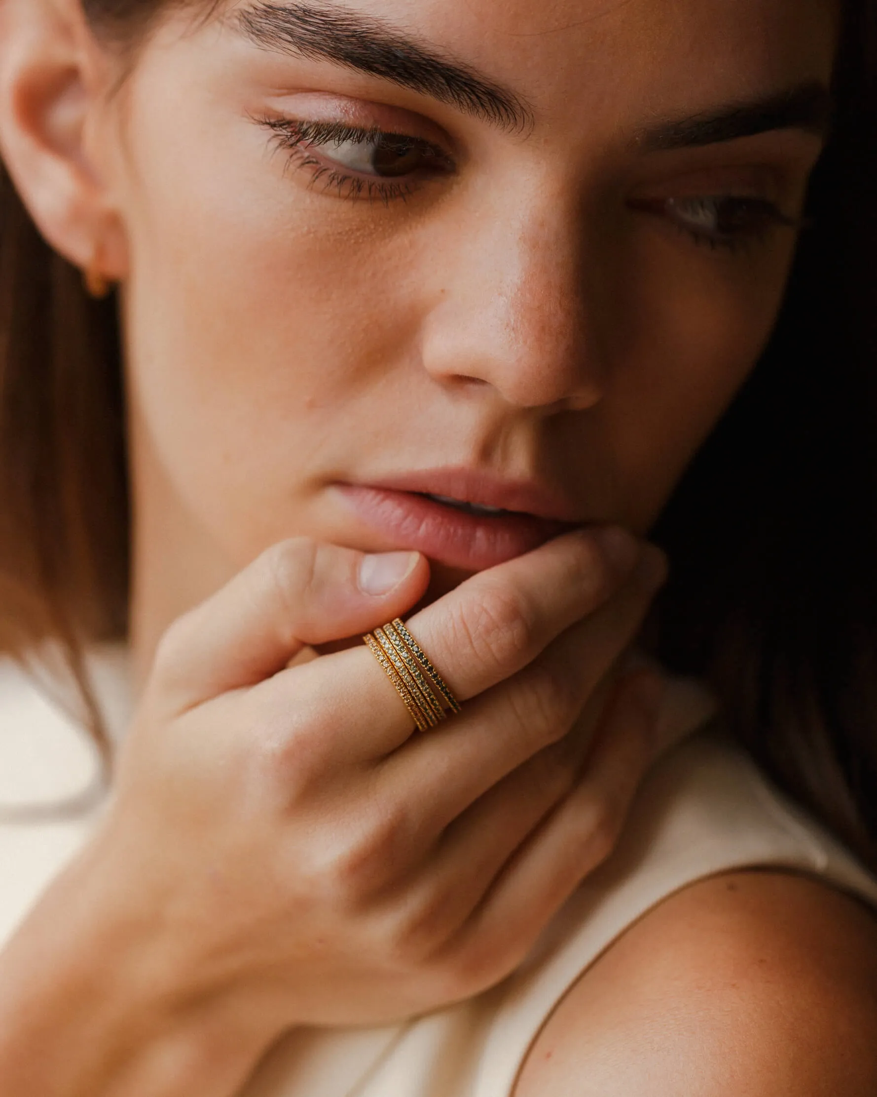 Gold Aura Birthstone Stacking Ring sold by GLDN product image thumbnail 3