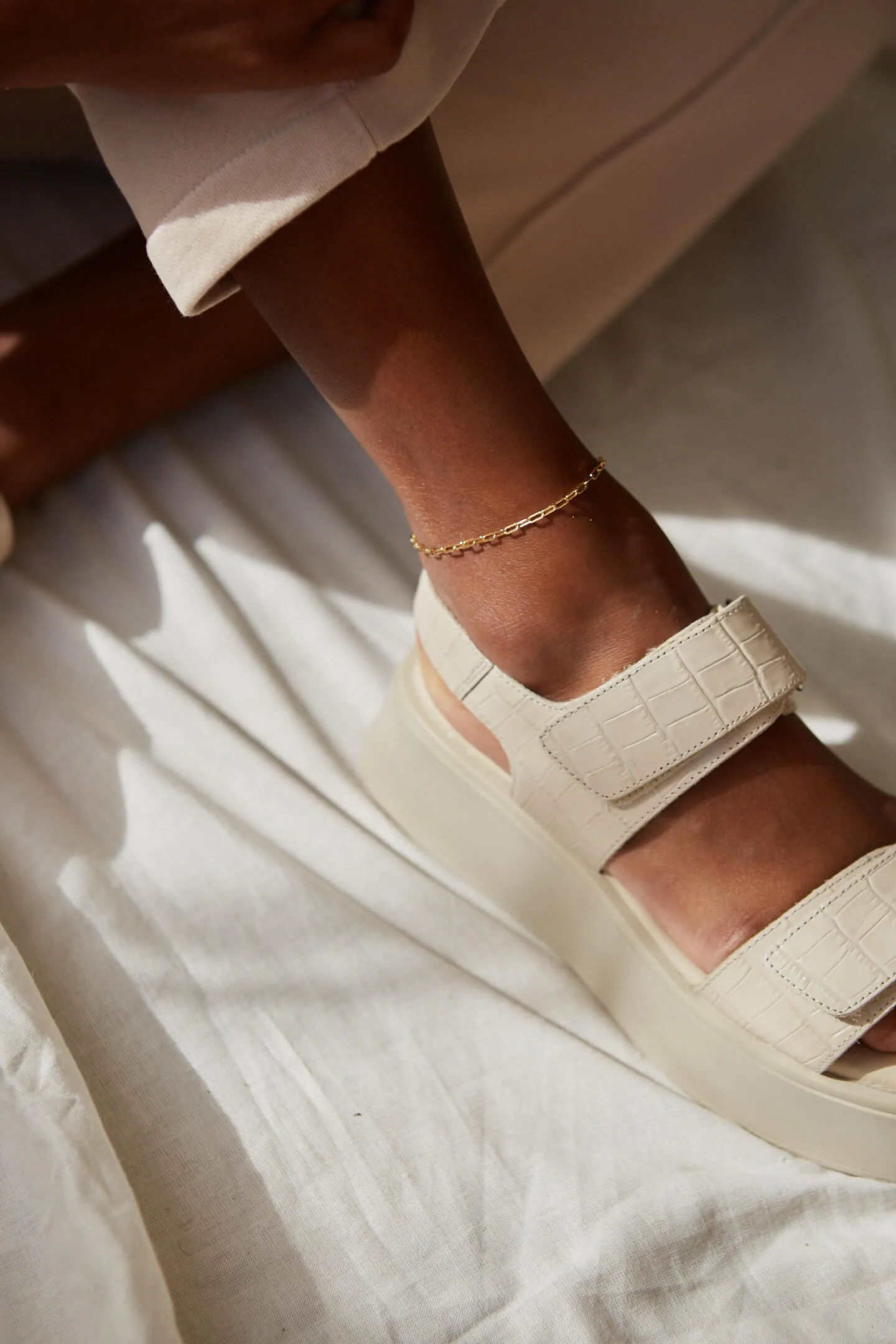 Small Paperclip Chain Anklet sold by GLDN