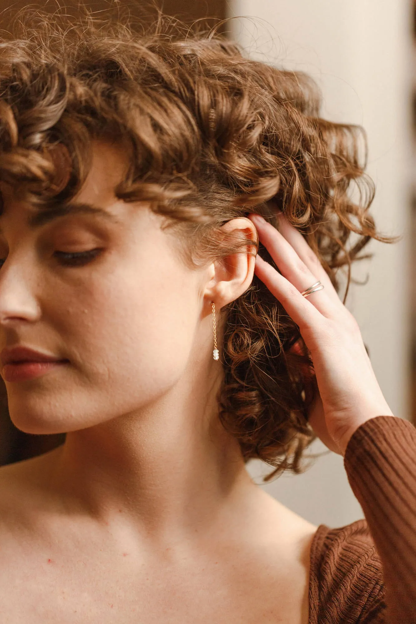 Mina Gem Drop Earrings sold by GLDN product image thumbnail 4