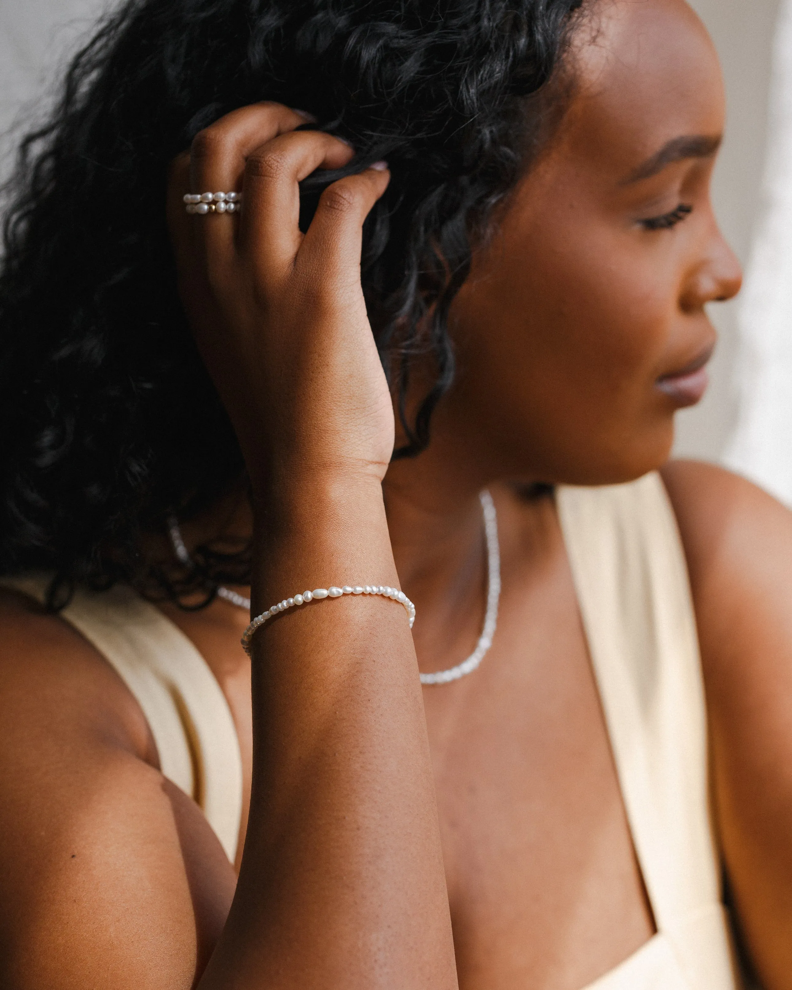 Organic Pearl Strand Bracelet sold by GLDN product image thumbnail 4