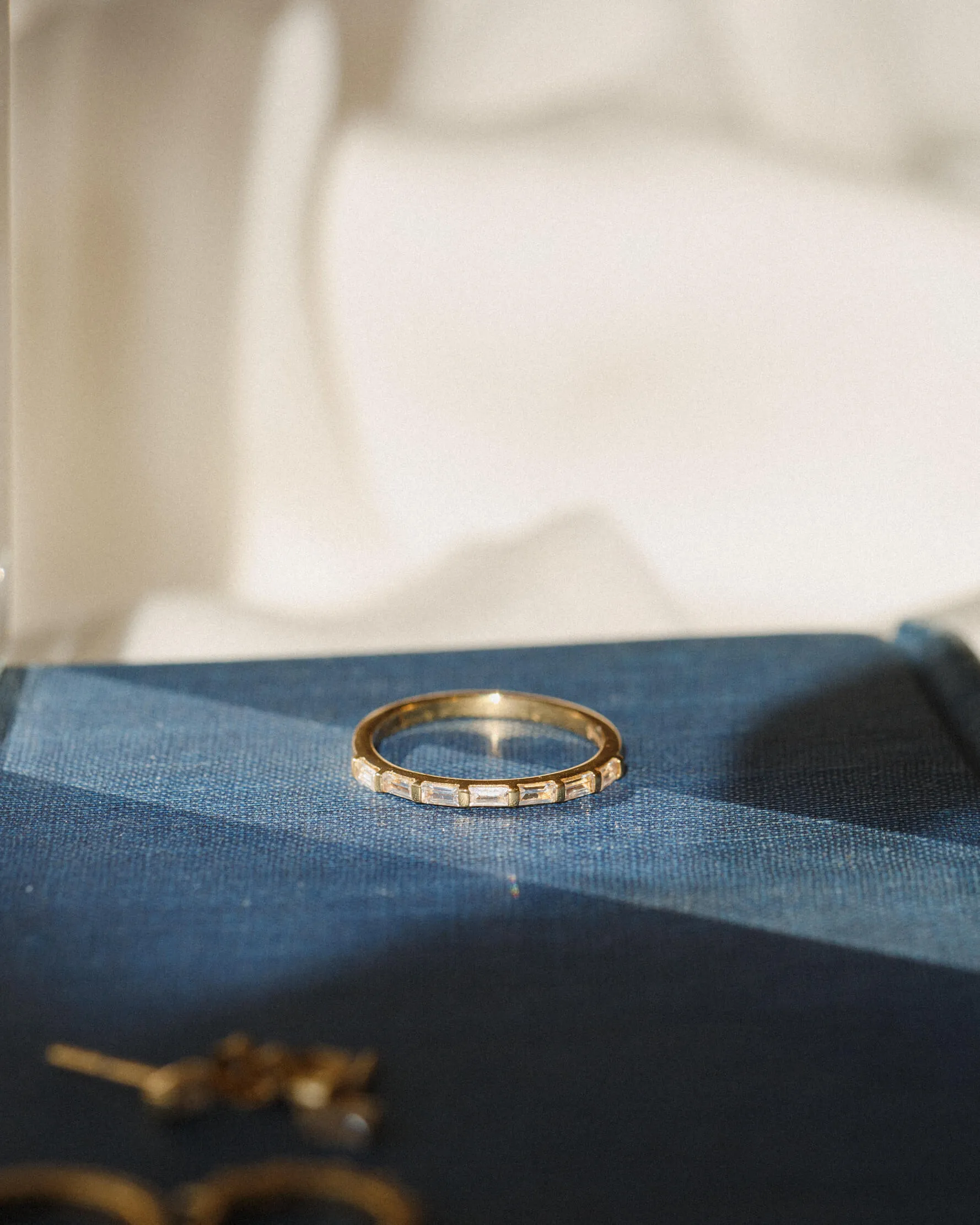 Deco White Sapphire Ring sold by GLDN product image thumbnail 3