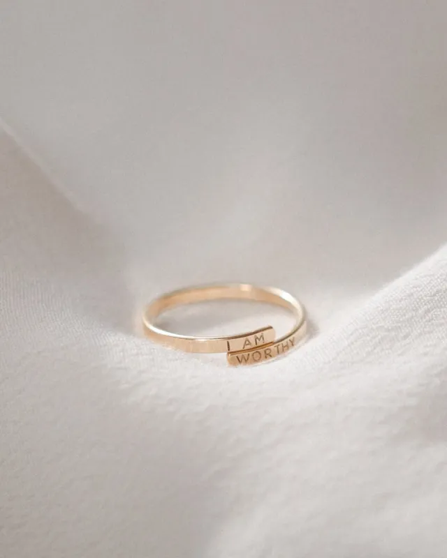 I Am Worthy Ring sold by GLDN
