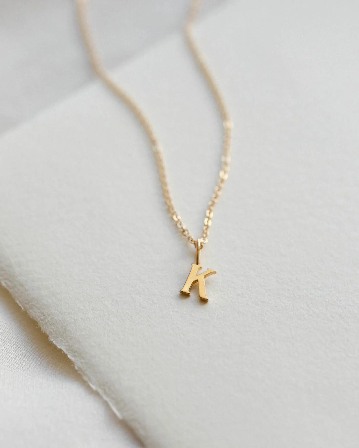 Dainty Serif Initial Necklace sold by GLDN product image thumbnail 3