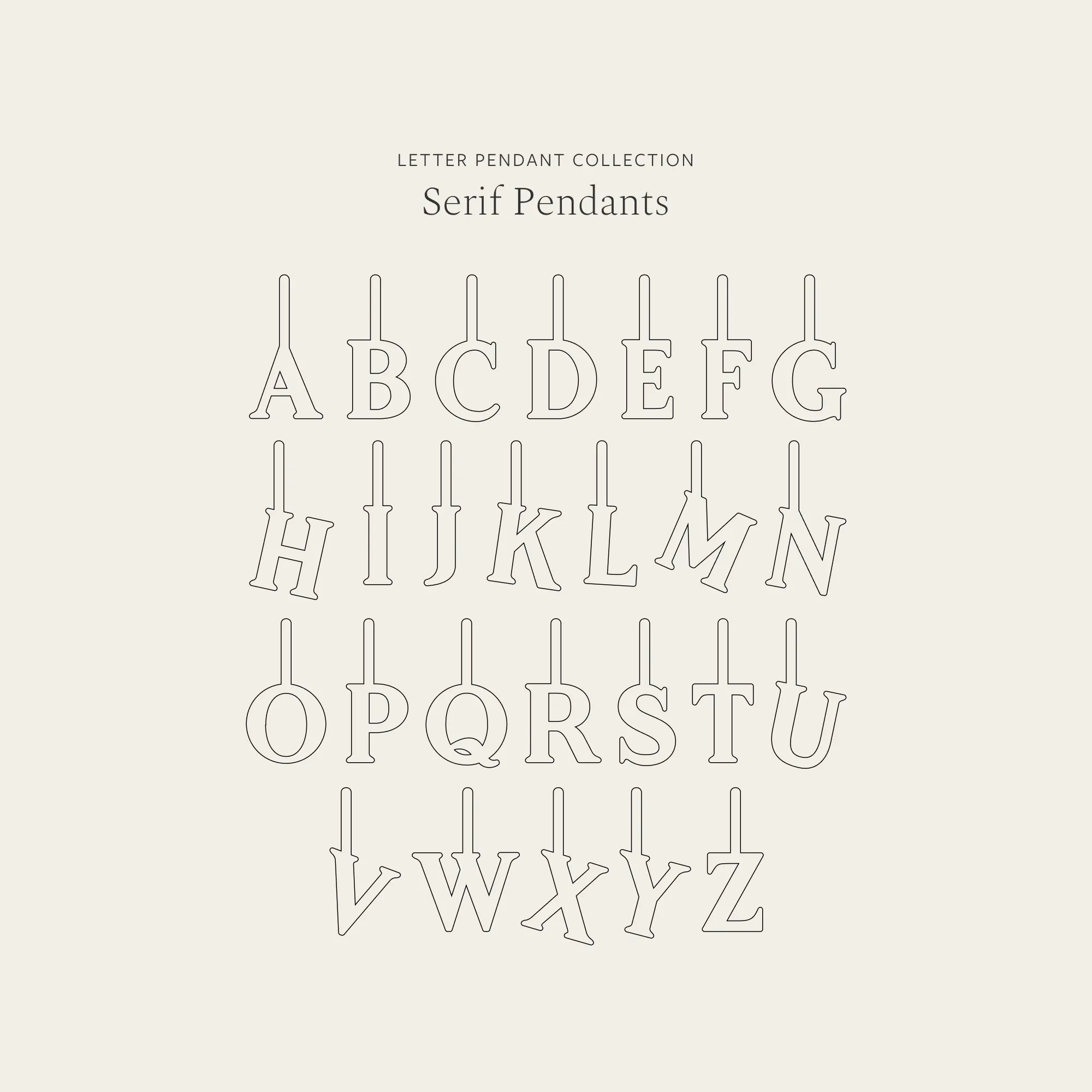 Dainty Serif Initial Necklace sold by GLDN product image thumbnail 5