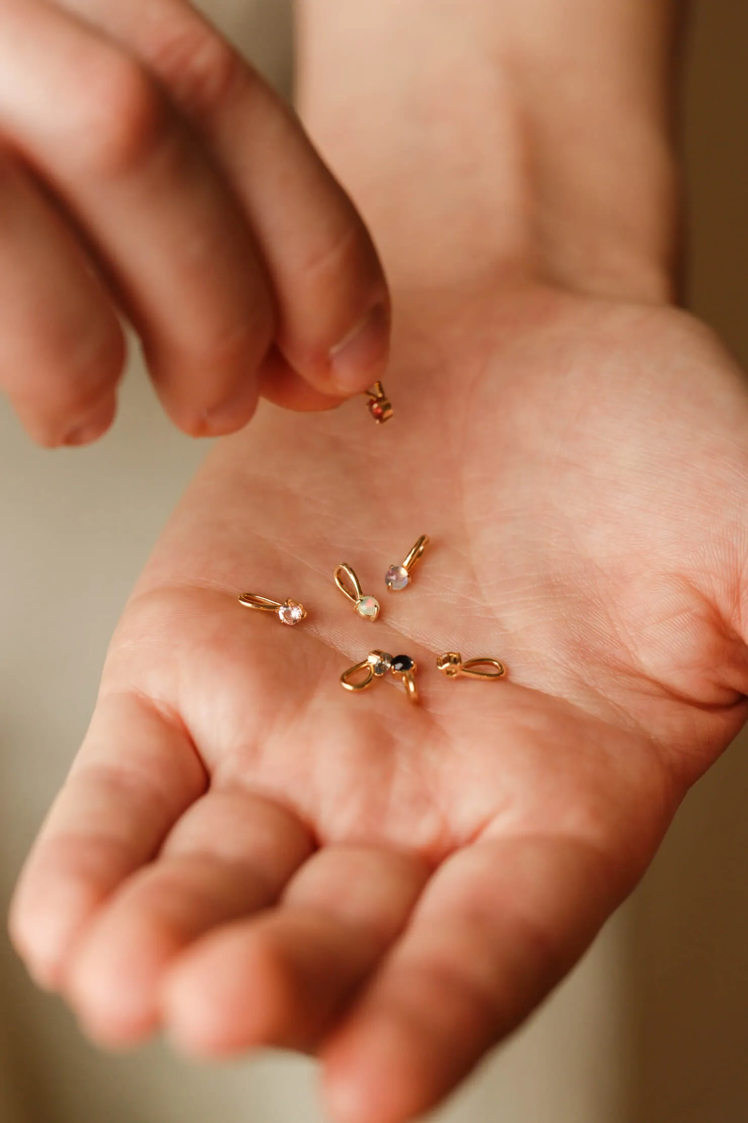 Extra Solid Gold Aura Birthstone Charm sold by GLDN product image thumbnail 5