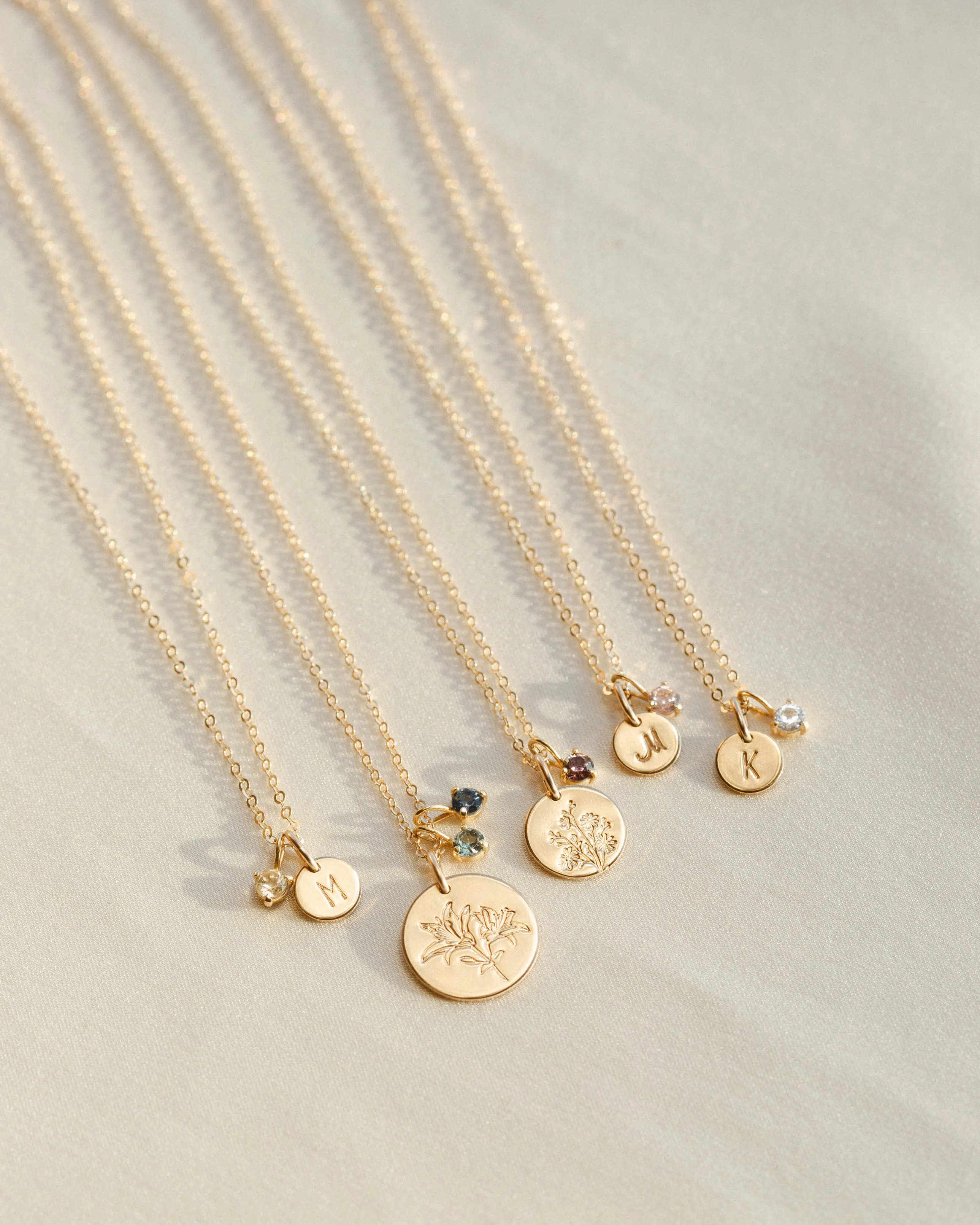 Extra Solid Gold Aura Birthstone Charm sold by GLDN product image thumbnail 3