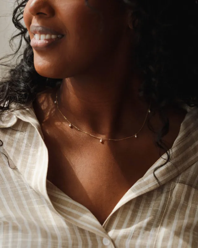Pearl Droplet Necklace sold by GLDN