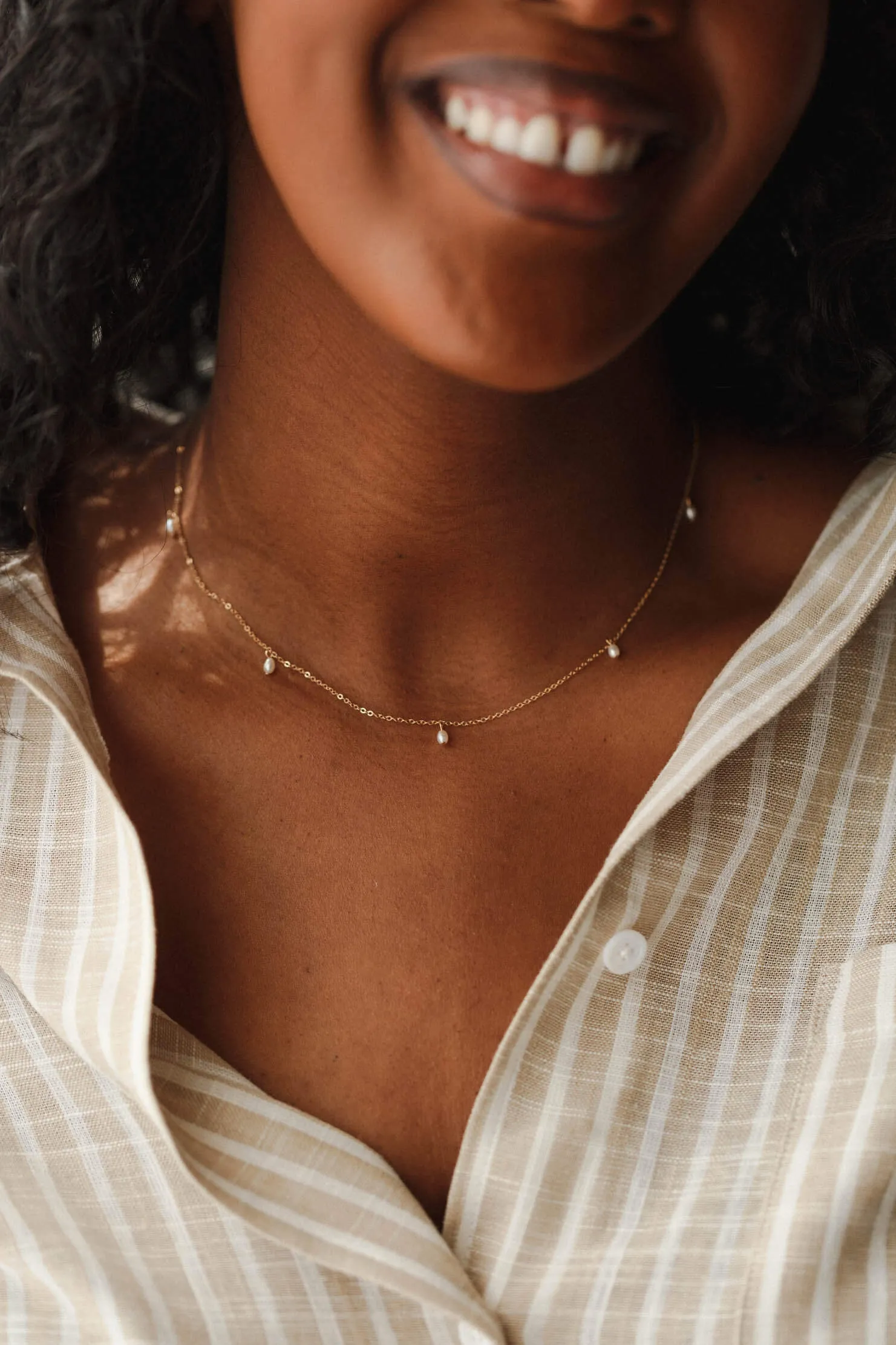 Pearl Droplet Necklace sold by GLDN product image thumbnail 3