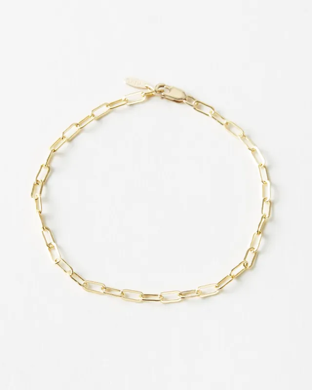Small Paperclip Chain Bracelet sold by GLDN