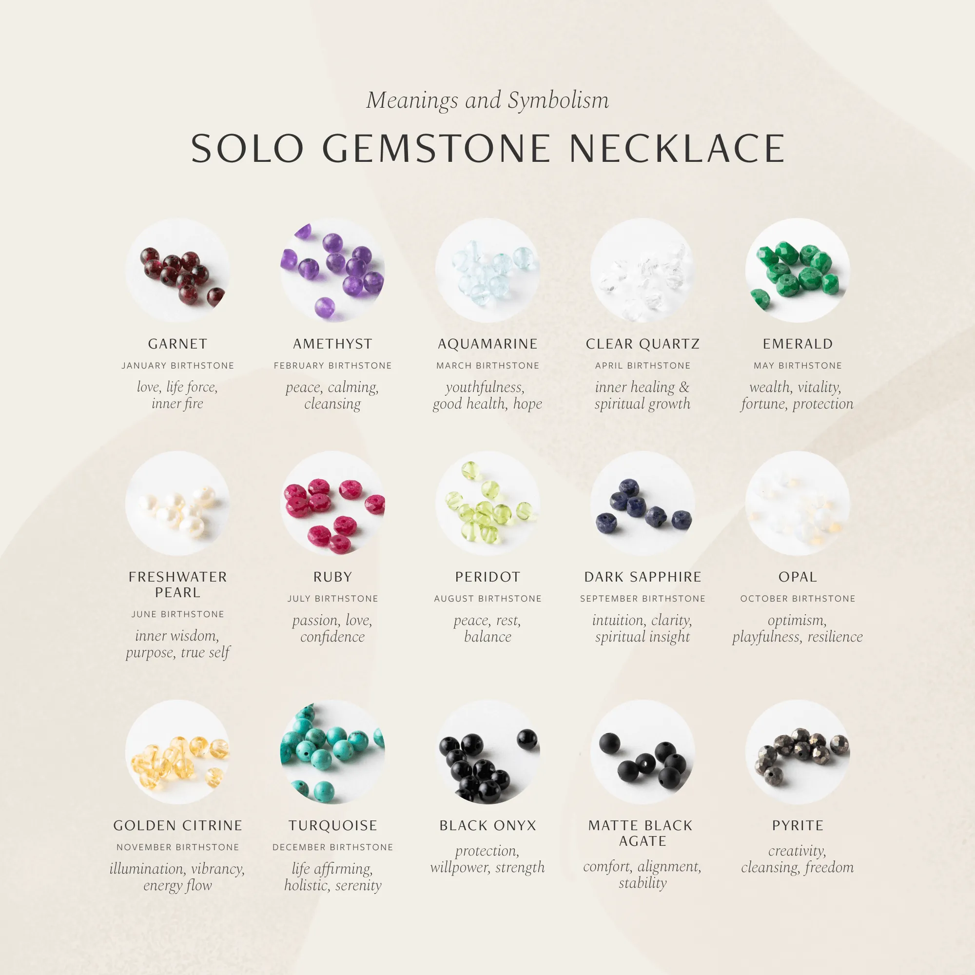Solo Gemstone Necklace sold by GLDN product image thumbnail 5