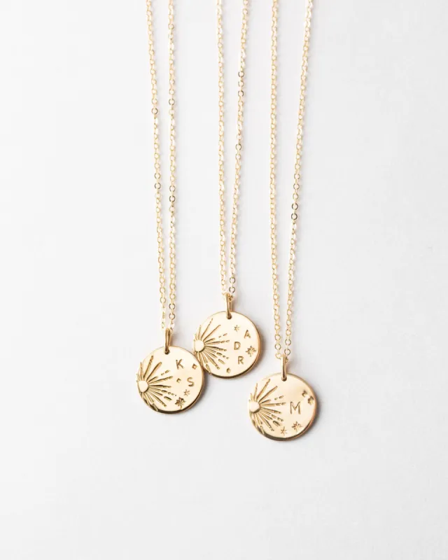 Galaxy Initial Necklace sold by GLDN