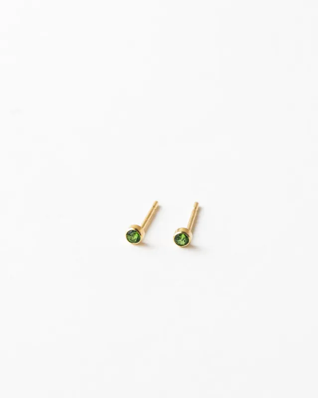 Emerald Green Aura Studs sold by GLDN
