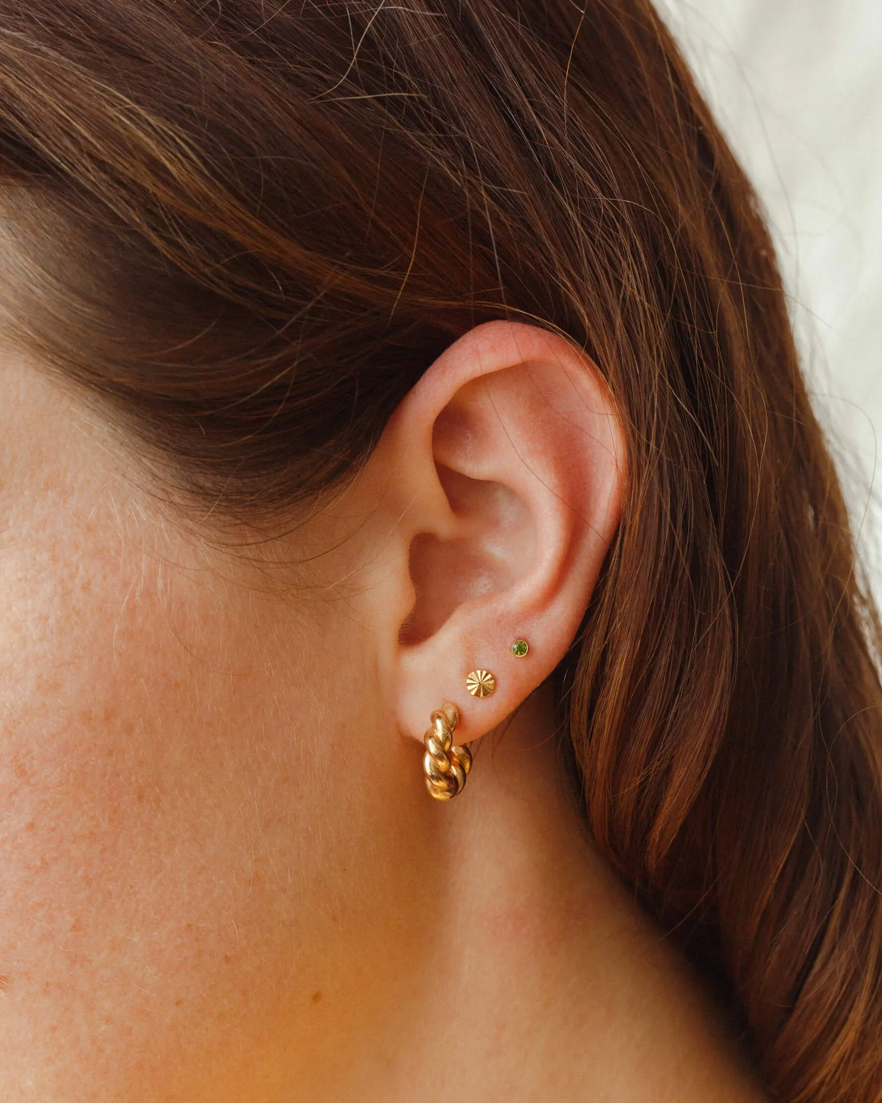 Emerald Green Aura Studs sold by GLDN product image thumbnail 4