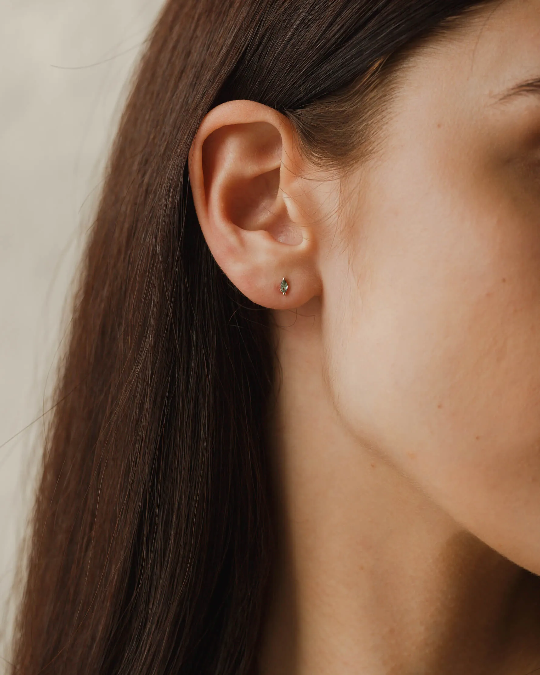 Forest Emerald Leaflet Studs sold by GLDN product image thumbnail 4