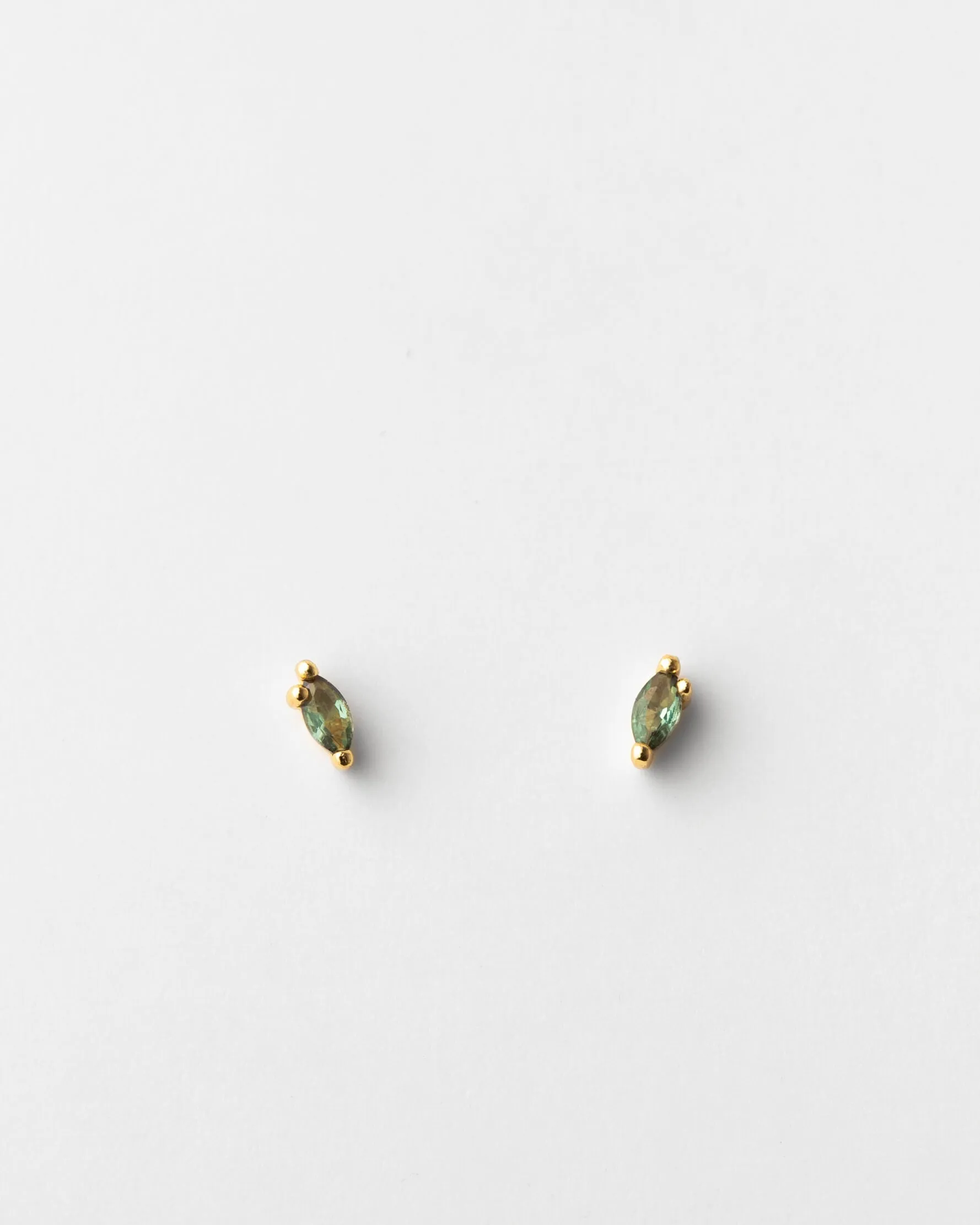 Forest Emerald Leaflet Studs sold by GLDN product image thumbnail 5