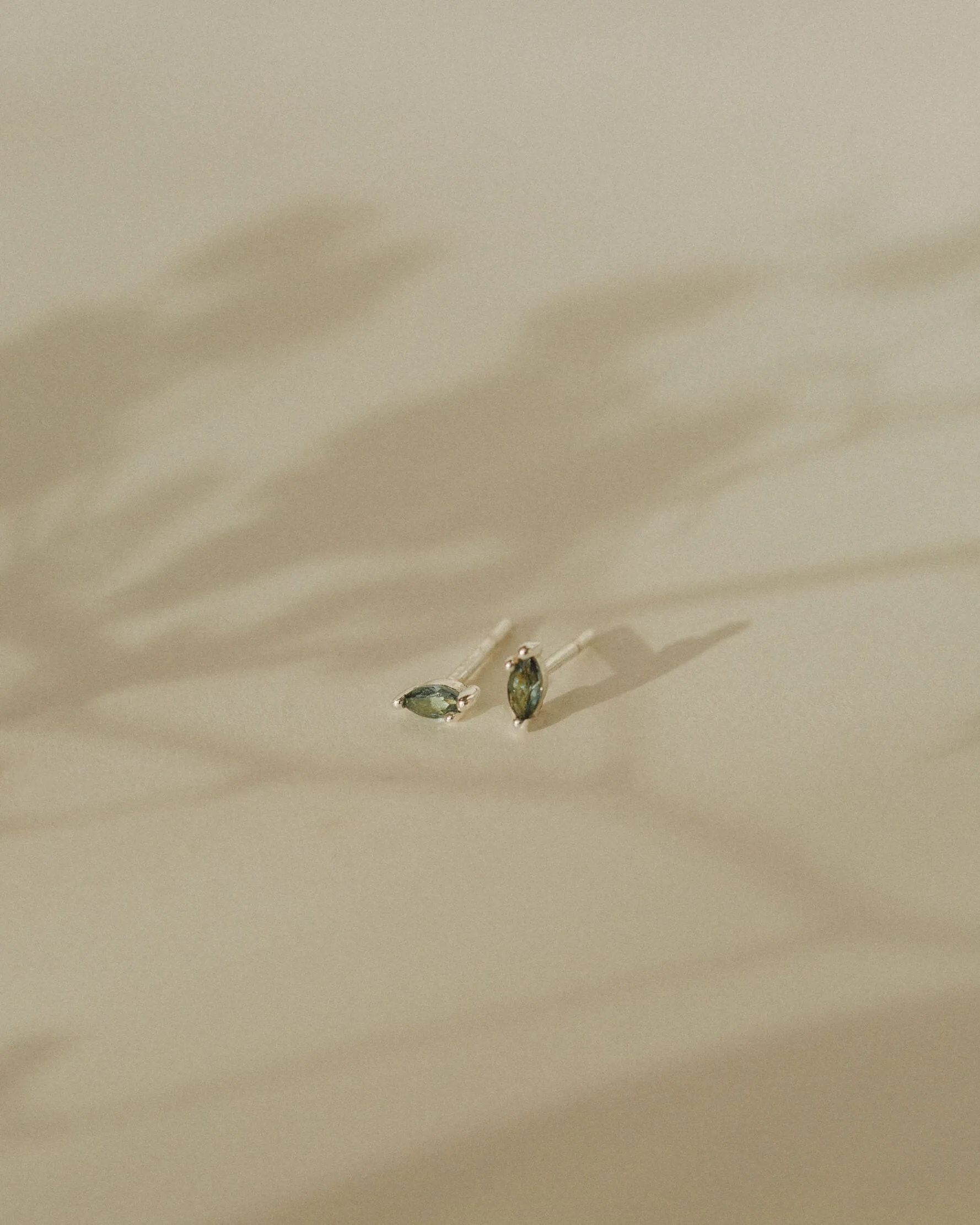 Forest Emerald Leaflet Studs sold by GLDN product image thumbnail 2